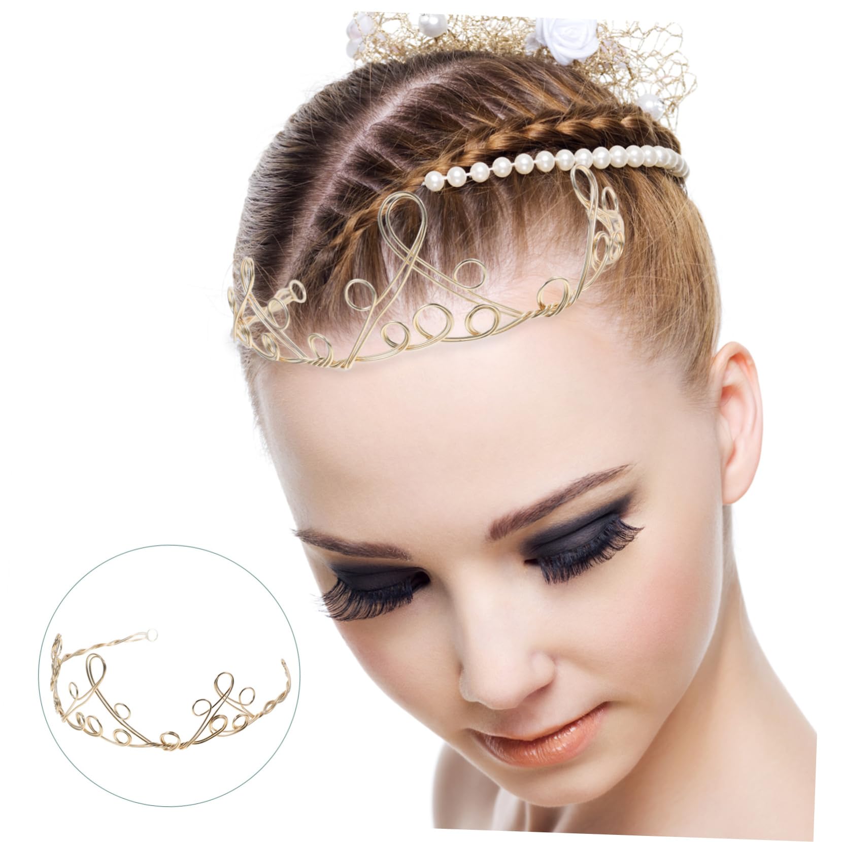 Beaupretty 2-Piece Rhinestone Wedding Tiara Set - Bride Crystal Headband & Comb for Bridal Hair Accessories, Pageant Crowns, Princess Hair Care - Perfect for Weddings, Prom, Bridal Showers & Special Occasions