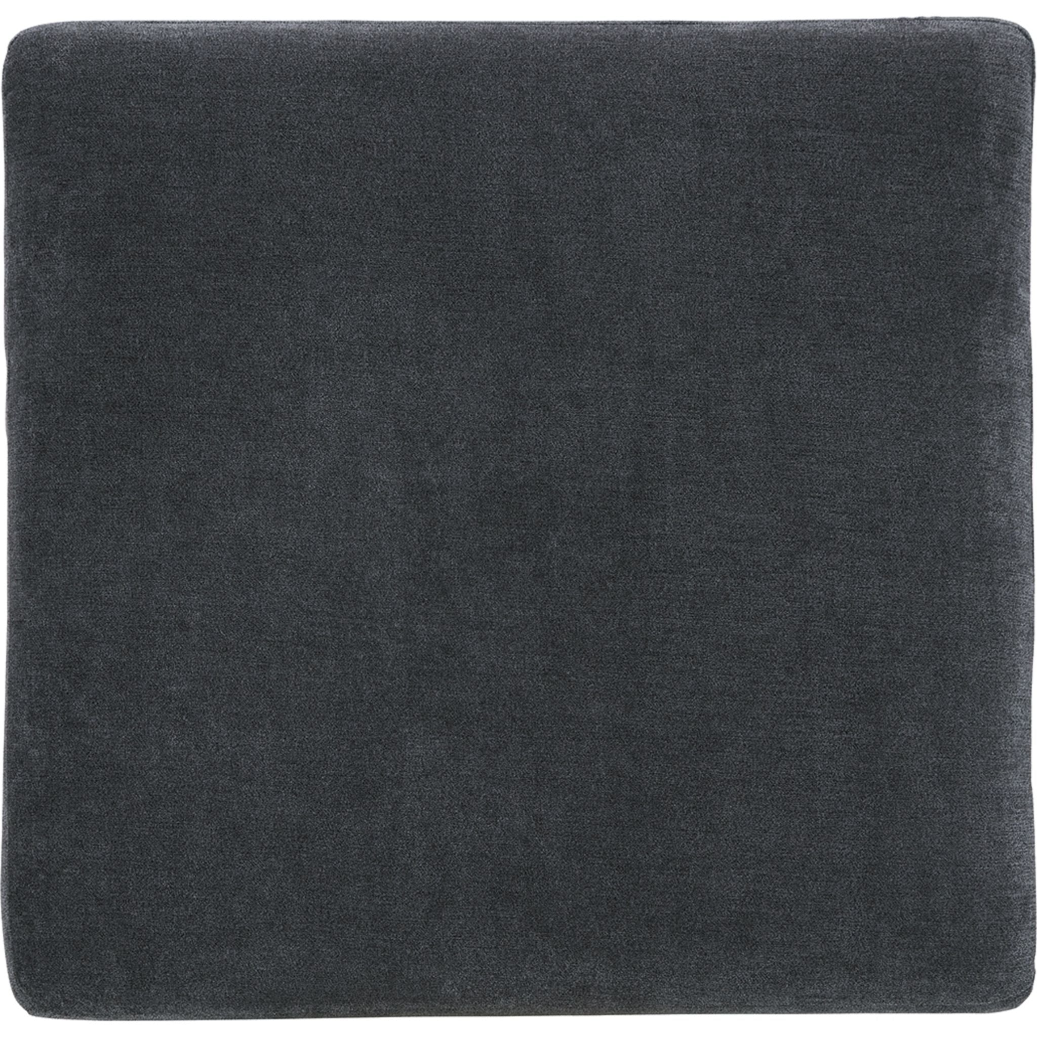 Ambrielle Oversized Accent Ottoman in Gunmetal - Modern Footrest & Extra Seating for Living Room, Bedroom or Office