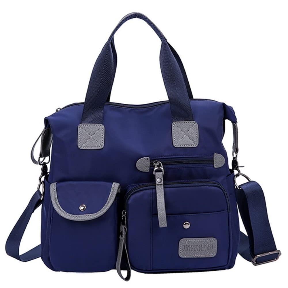 Women's Casual Travel Tote Shoulder Bag - Fashionable Crossbody Purse with Oxford Waterproof Material, Large Capacity Mummy Bag in Blue | Perfect for Work, Shopping & Weekend Getaways
