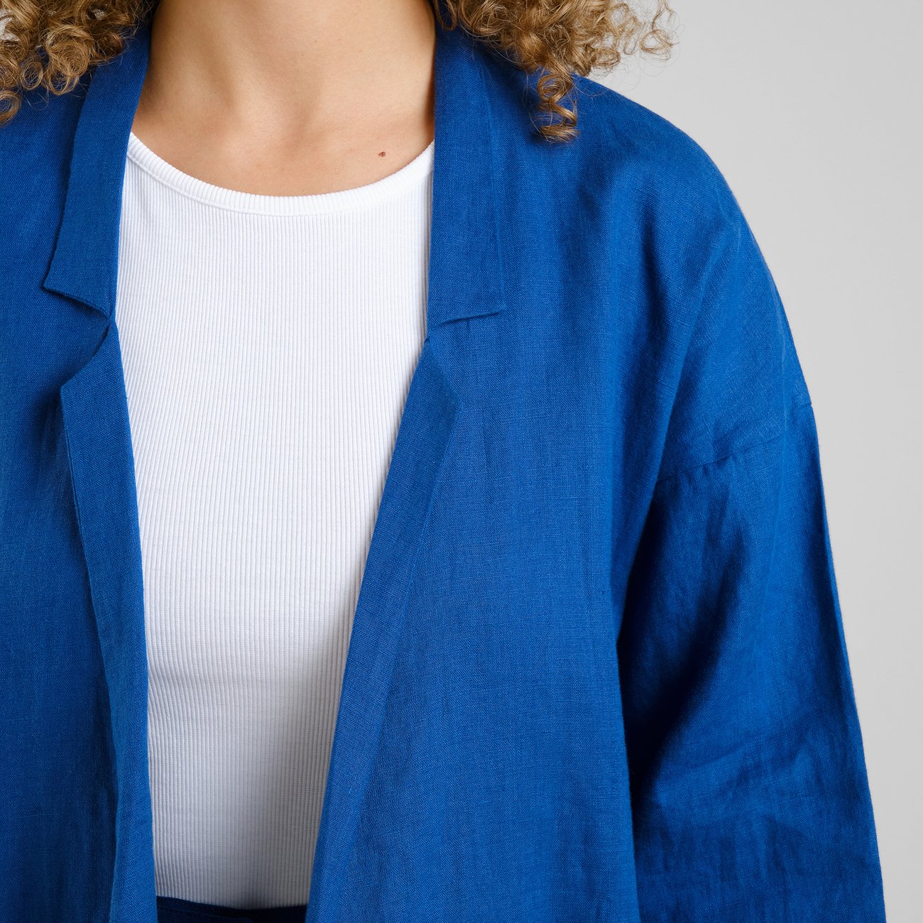 Premium Blue Tanto Linen Blazer for Men - Lightweight Summer Business Casual Jacket - Perfect for Office Wear, Weddings & Formal Events