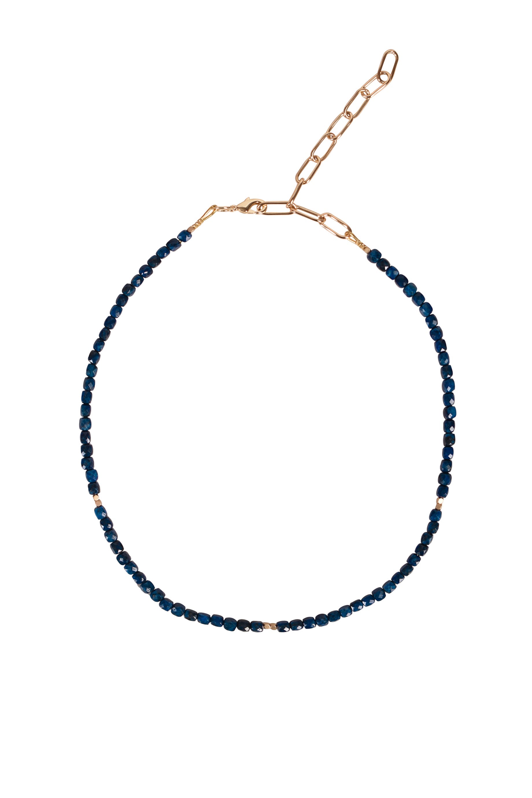 Alouette Design Square Lapis Necklace - Elegant Blue Stone Jewelry for Women, Perfect for Casual Wear, Office & Special Occasions