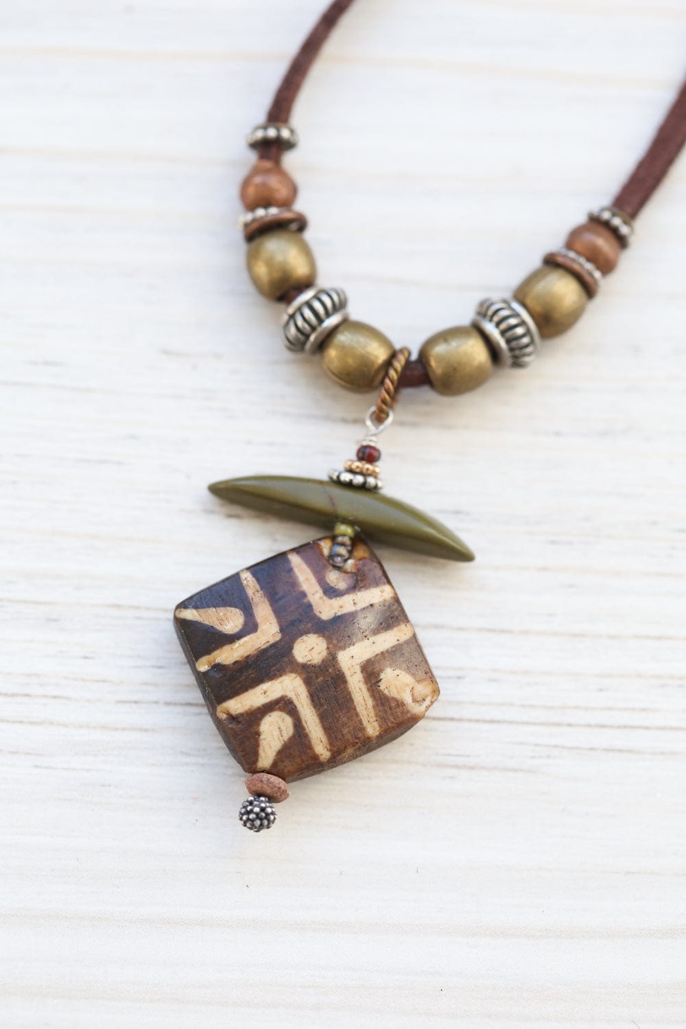 Antique Pumtek Journey Necklace - Handcrafted Tibetan Beaded Necklace for Women & Men - Spiritual Jewelry for Meditation, Yoga & Travel - Perfect Boho Accessory for Everyday Wear