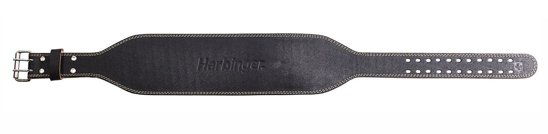 Harbinger 6 Leather Weightlifting Belt for Men & Women - Premium Gym Belt for Powerlifting, CrossFit & Strength Training - Heavy Duty Support for Back & Core During Workouts