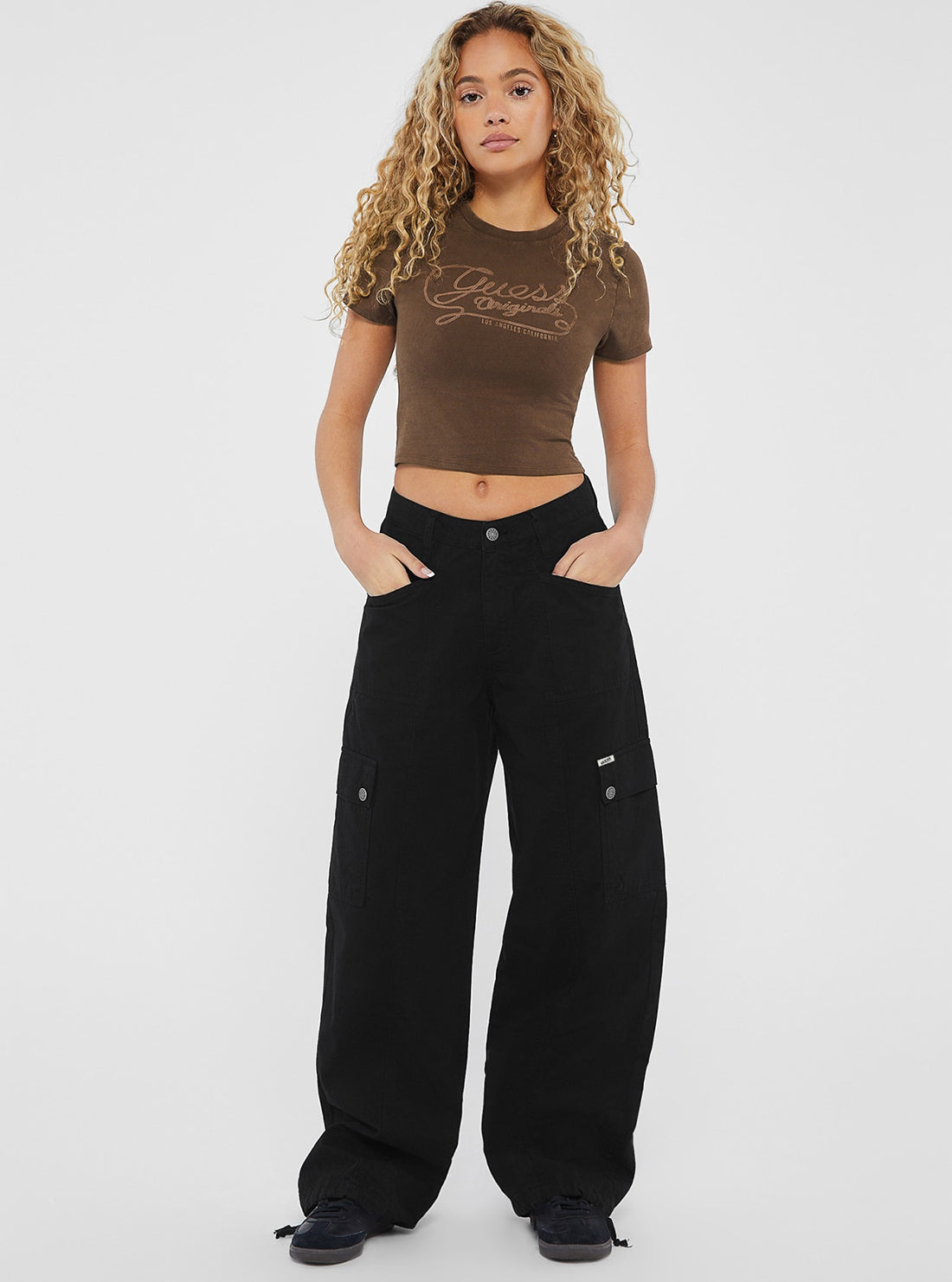Guess Originals Black Utility Cargo Pants for Men - Stylish & Durable Tactical Pants for Outdoor, Work & Casual Wear