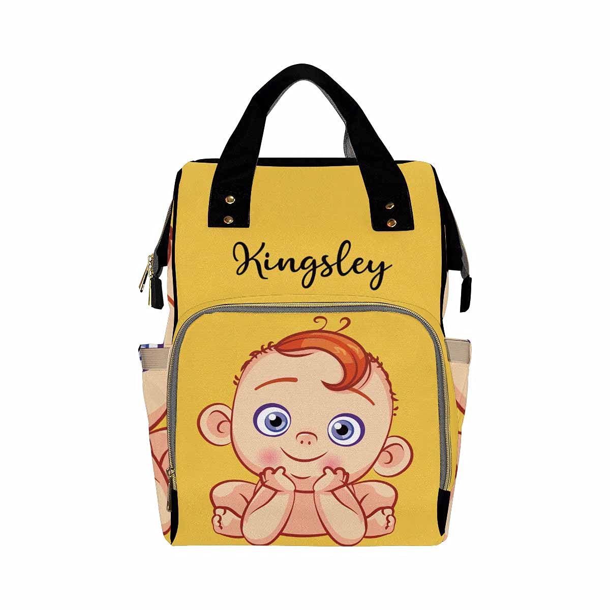 Custom Personalized Diaper Backpack for Moms - Waterproof Baby Bag with Name Embroidery, Multifunctional Travel Daypack for Nursing, Outings & Daily Use