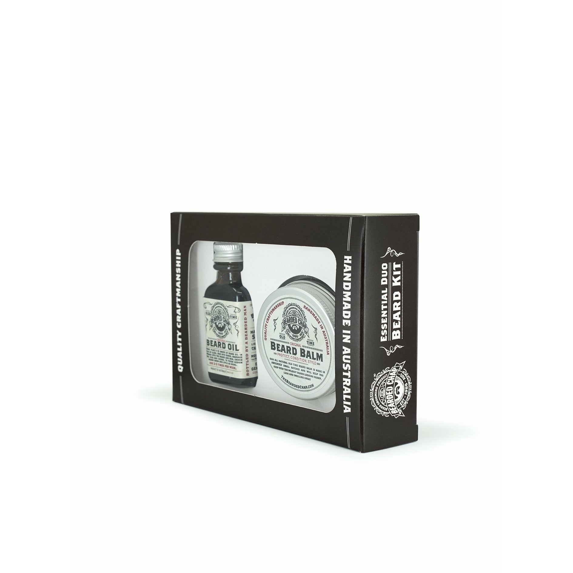 Premium Beard Grooming Kit for Men - 2-in-1 Beard Oil & Balm Set for Softness & Growth | Perfect for Daily Care, Gifts & Travel