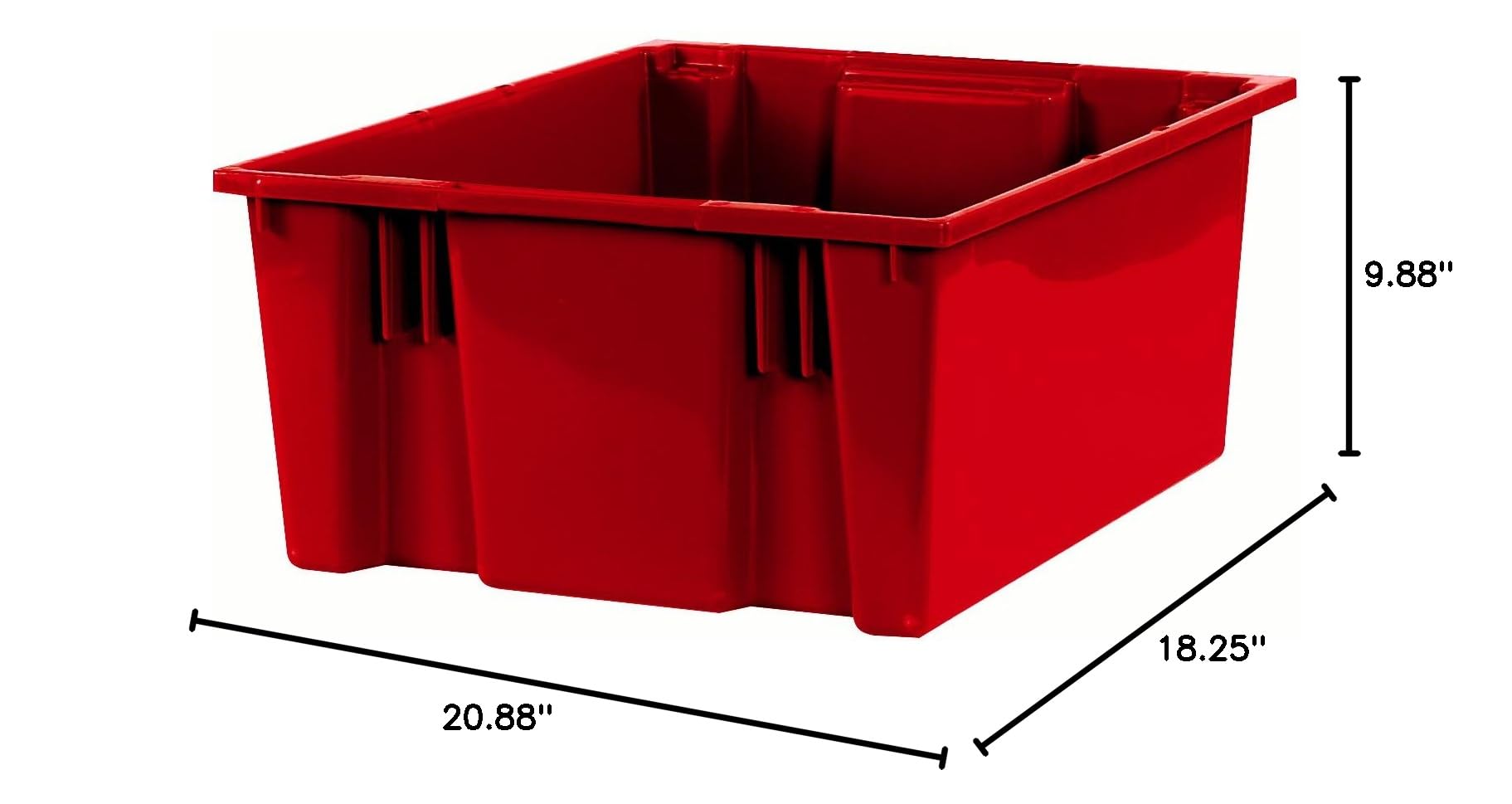 Aviditi BINS120AVI Large Plastic Stackable Storage Bins with Lids - 20.875