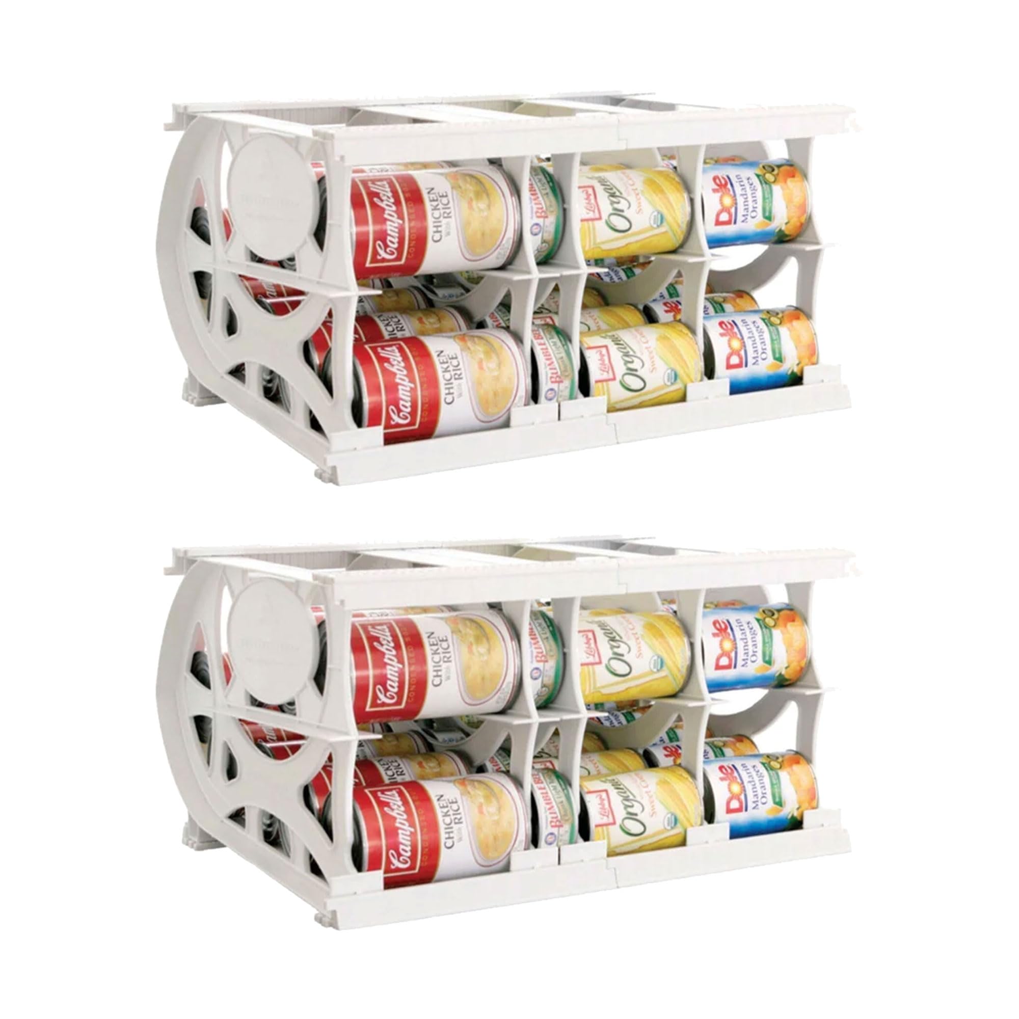 2 Pack Shelf Reliance Can Organizer - Pantry Storage Rack for Canned Food & Goods (Holds 40 Cans) - Perfect for Kitchen, Pantry & Emergency Food Storage Organization