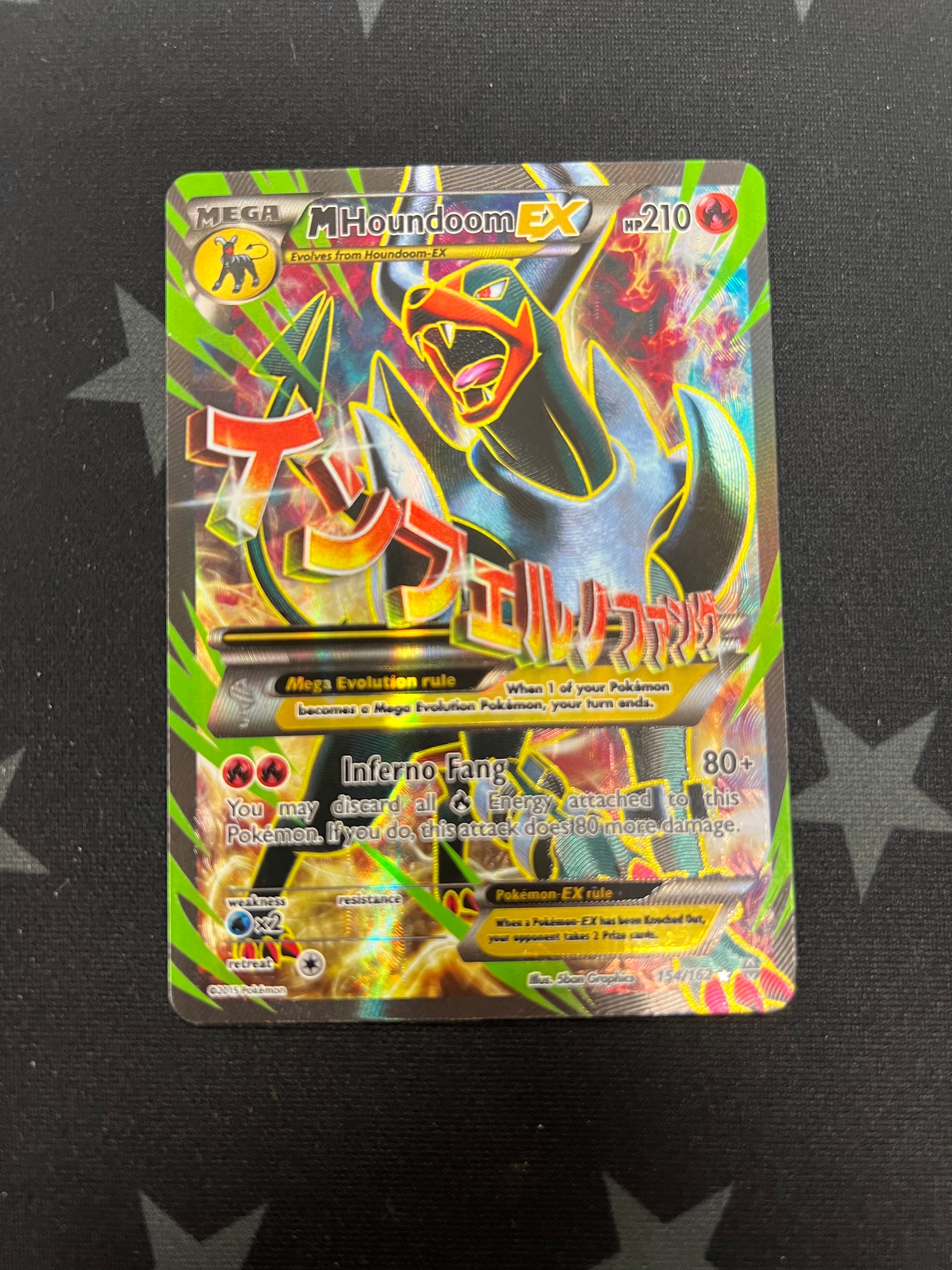 Mega Houndoom EX 154/162 Pokemon Trading Card Game (LP) - Collectible Card for Battles & Trading