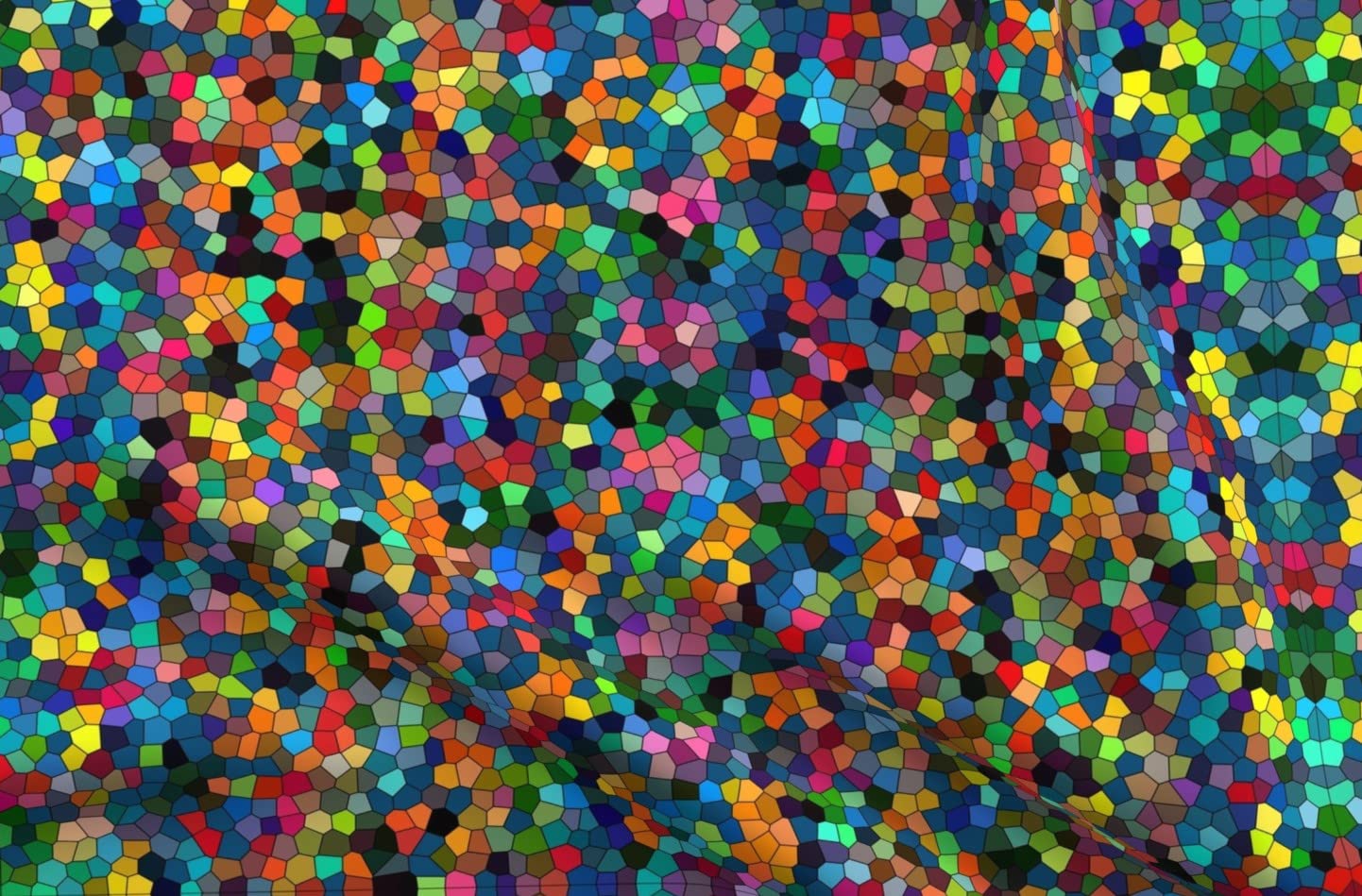 Groovy Stained Glass Print Minky Fabric - Blue Green Red Retro Colorful Fat Quarter for Sewing Baby Blankets, Quilt Backing & Plush Projects - Soft & Cozy DIY Craft Material for Nursery Decor, Home Decor & Gift Making
