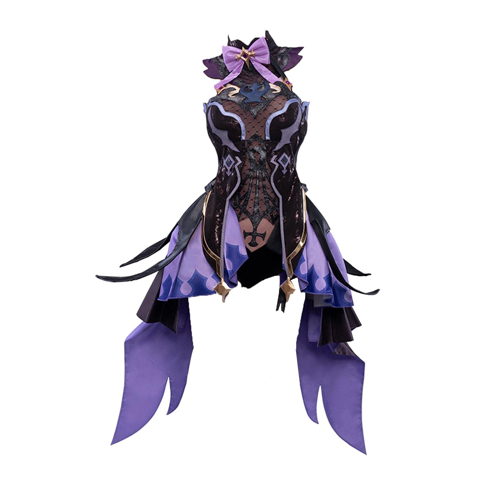Genshin Impact Traveler & Fischl Cosplay Costume - Anime Game Character Halloween Carnival Outfit for Conventions & Roleplay