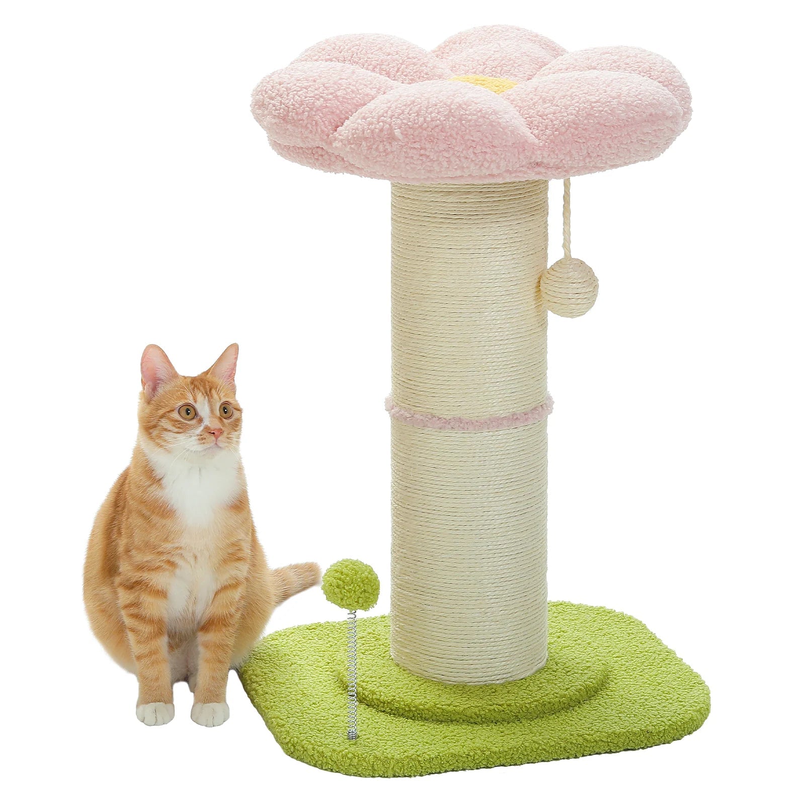 60cm Flower Cat Scratching Post - Durable & Stylish Cat Tree for Indoor Kittens - Perfect for Play, Exercise & Claw Maintenance