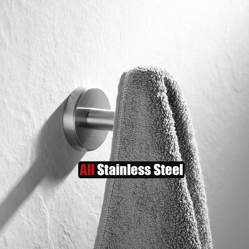 Stainless Steel Towel Ring Holder - 7 Inch Brushed Nickel Wall Mounted Bathroom Accessory (TR160-BN) - Perfect for Bathrooms, Powder Rooms & Spa Areas