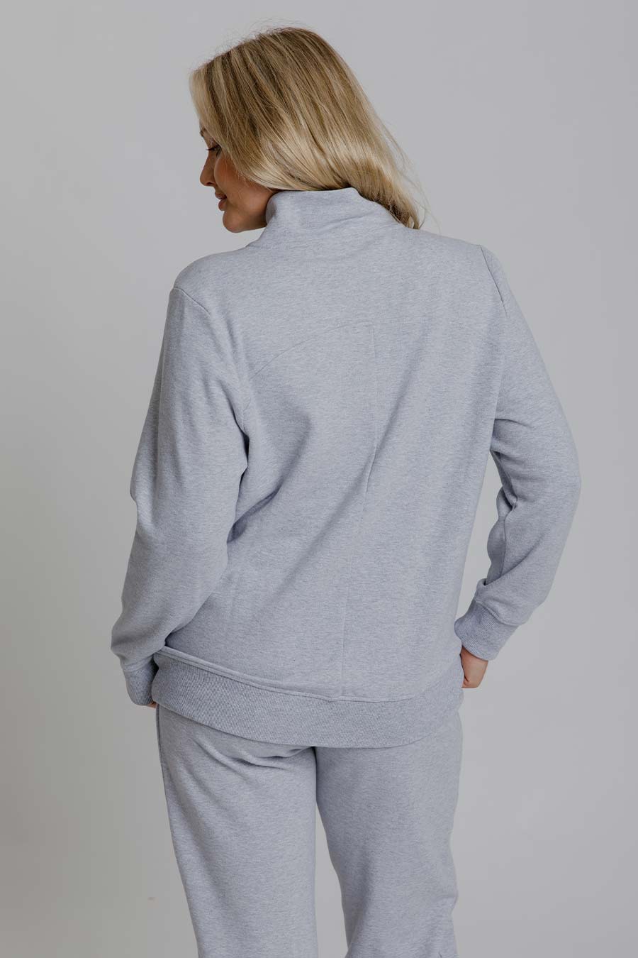 Reset Zip Sweater Grey Marle - Stylish Unisex Pullover for Casual Wear & Outdoor Activities