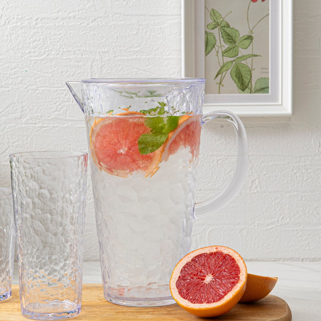 74oz ChillCraft Clear Pitcher - BPA Free Large Water Pitcher with Lid & Spout - Perfect for Iced Tea, Lemonade & Cold Brew Drinks at Home, Office or Outdoor Parties