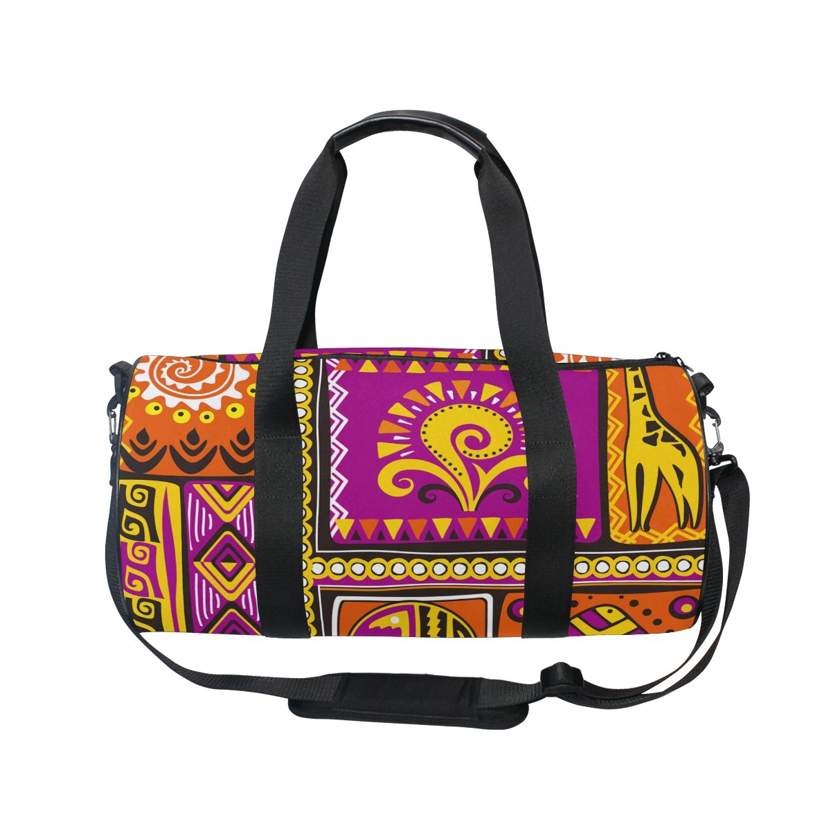 African Tribal Print Travel Duffel Bag - Gym Sports Shoulder Bag for Men & Women | Perfect for Workout, Travel, and Outdoor Adventures