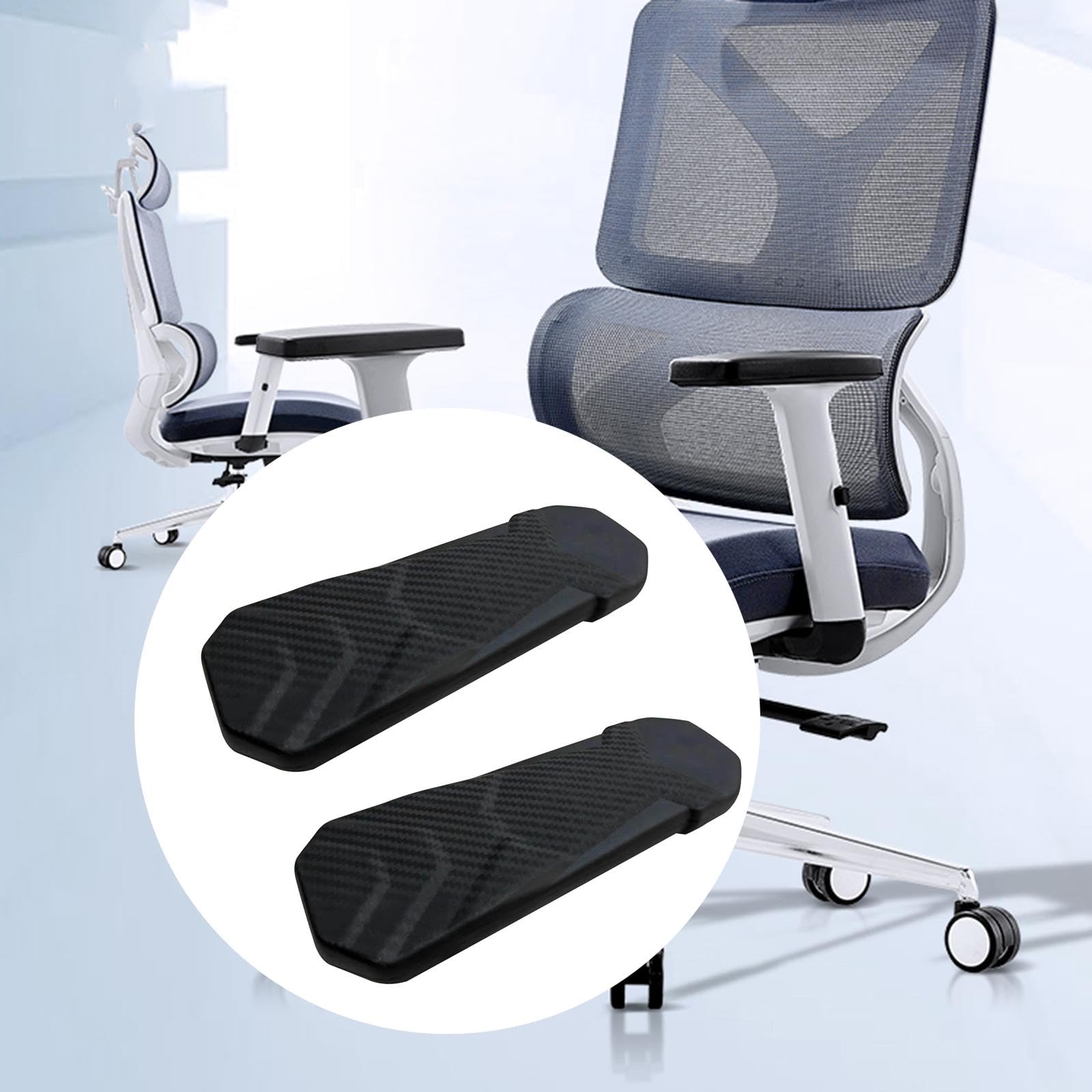 2Pcs Universal Chair Armrest Pads - Soft Gaming & Office Chair Arm Rest Covers for Computer Desk, Swivel, and Ergonomic Chairs - Perfect for Work, Gaming, and Home Office Comfort