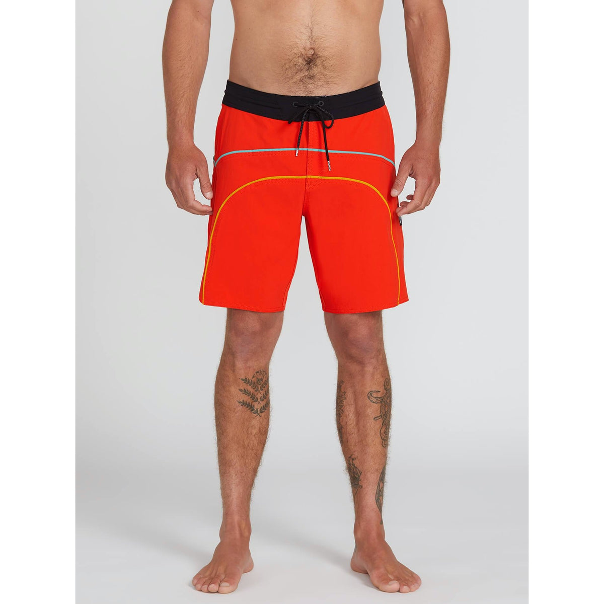 Volcom Rainbow Bridge Stoneys Boardshorts - Men's Swim Trunks in Pepper Red for Beach, Pool & Surfing