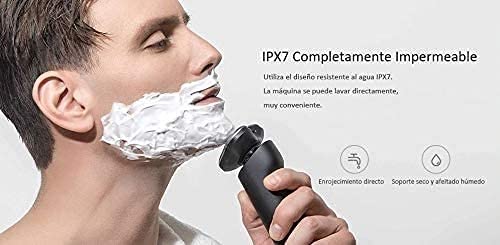 Premium Electric Shaver for Men - Waterproof Rotary Shaver for Dry/Wet Use - Cordless Rechargeable Travel Razor - Perfect Gift for Husband & Dad (Black) - Ideal for Home, Gym & Business Trips