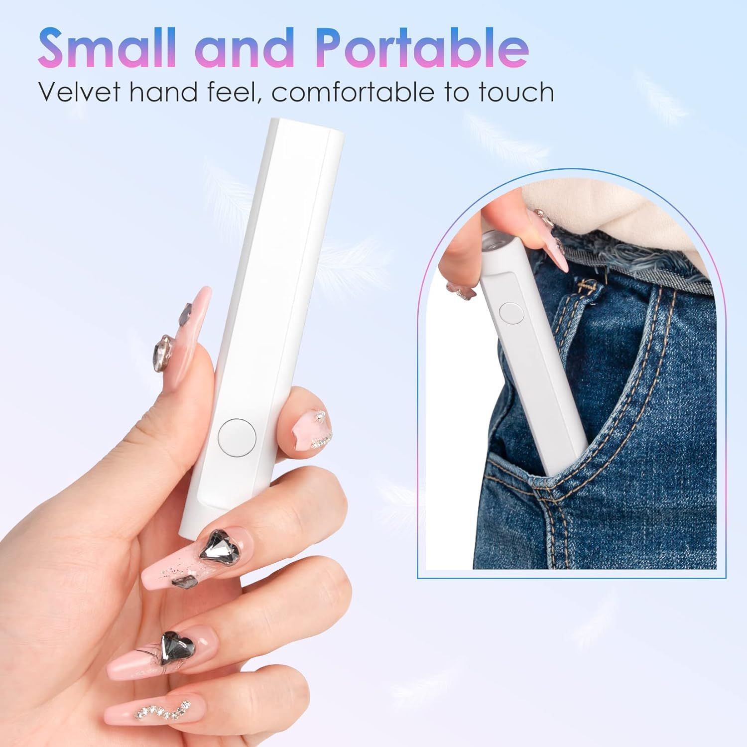 Professional UV/LED Nail Lamp for Gel Polish - Fast Drying 48W Nail Dryer Machine for Manicure, Acrylic Nails, Poly Gel Extensions & DIY Nail Art | Perfect for Home Salon, Nail Techs & Beginners (Torch Design)
