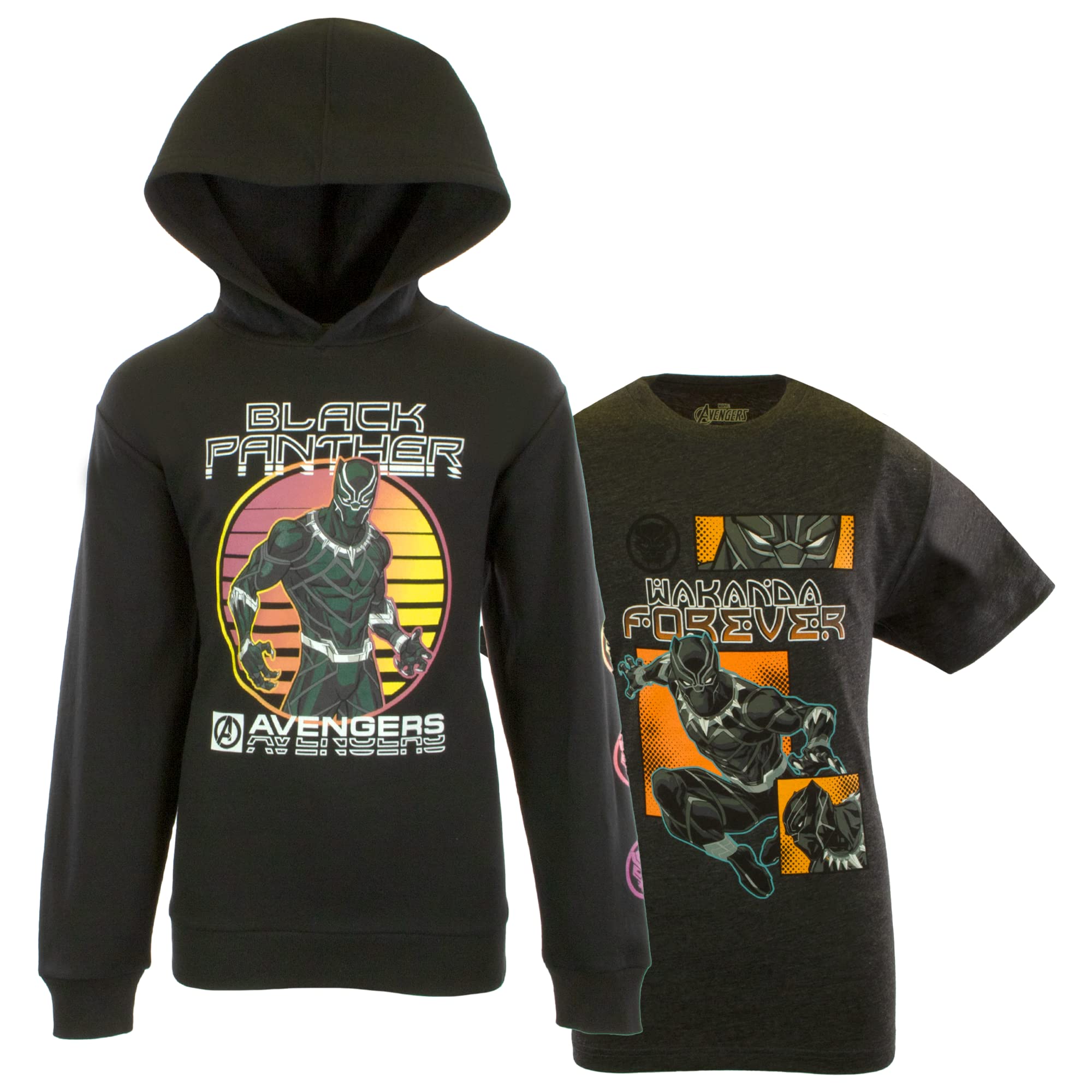 Marvel Spider-Man Hoodie and T-Shirt Combo 2-Pack for Boys | Kids Superhero Costume Outfit | Boys Spiderman Hooded Sweatshirt & Tee Bundle Set | Perfect for Halloween, Cosplay & Everyday Wear