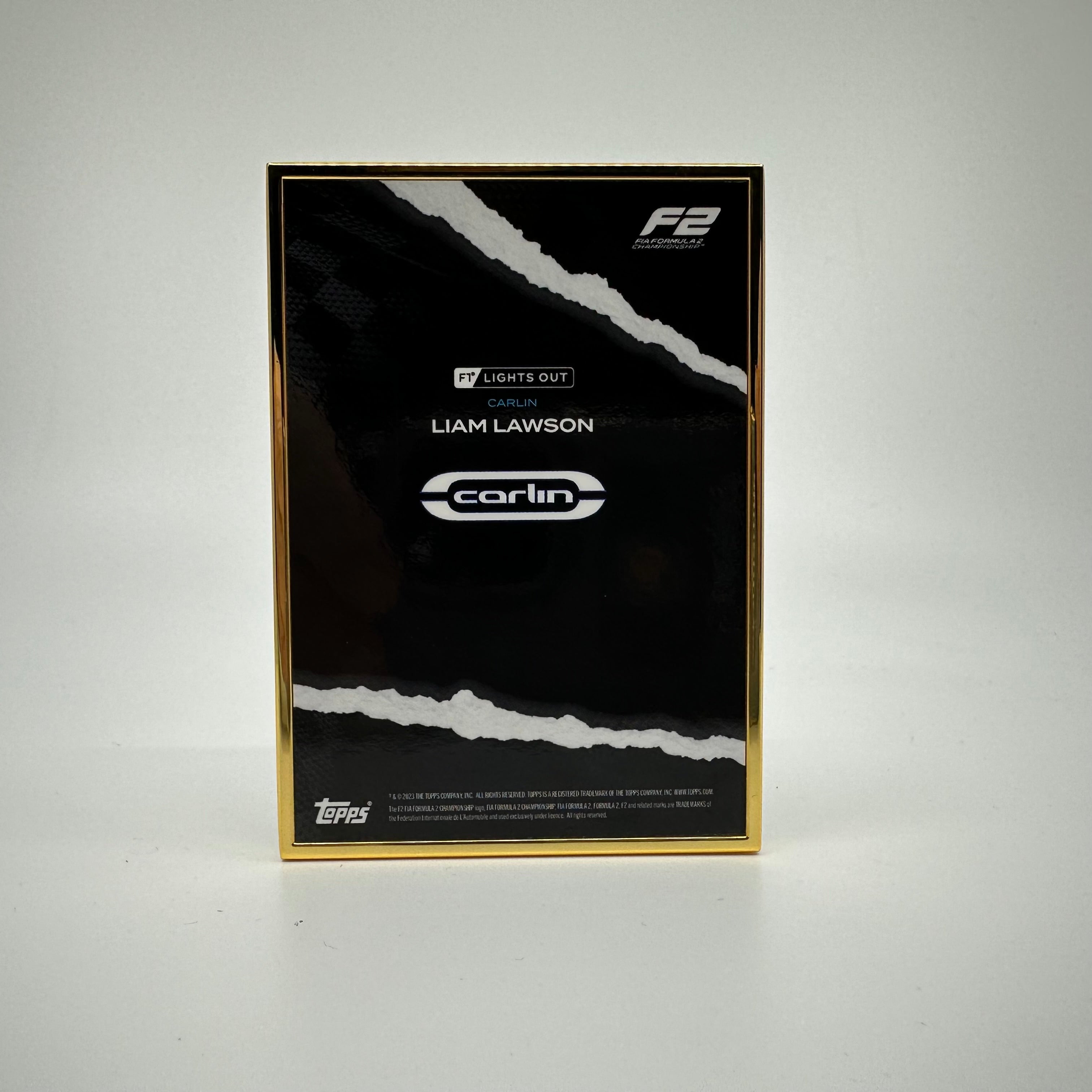 1/1 Gold Frame Liam Lawson F2 Driver 2022 Lights Out - Perfect for Racing Fans, Collectors, and Home Decor