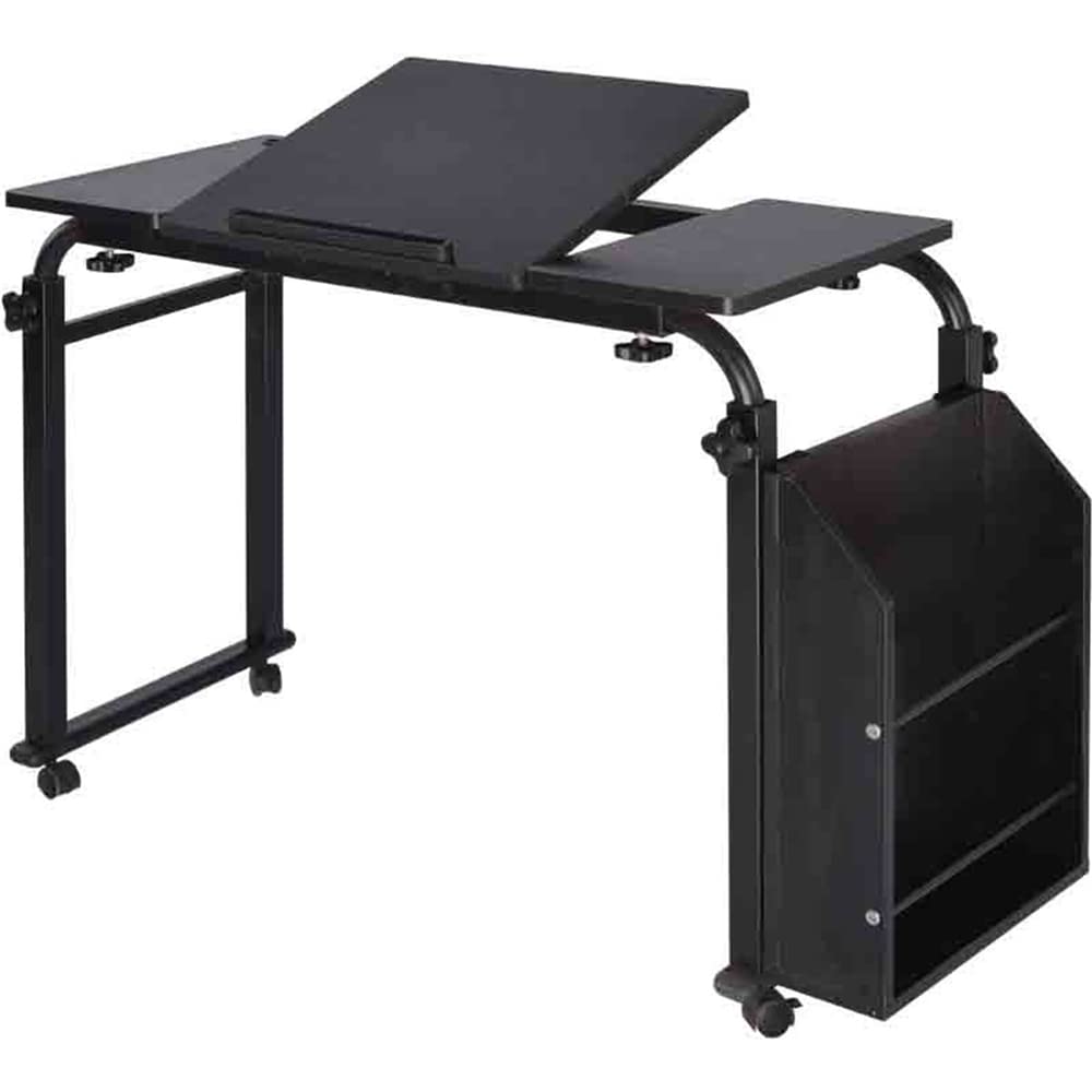 DNYSYSJ Adjustable Laptop Desk - Foldable Bed Tray Table for Home Office, Study & Breakfast in Bed - Portable Computer Desk with Stretchable Design - Perfect for Working, Writing, Eating & Relaxing (Black)