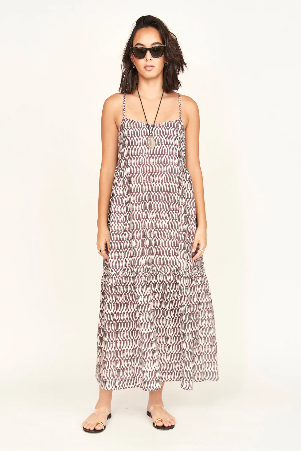 Clemente Dress in Grappa Minnow - Elegant Women's Summer Dress for Casual Outings & Beach Vacations
