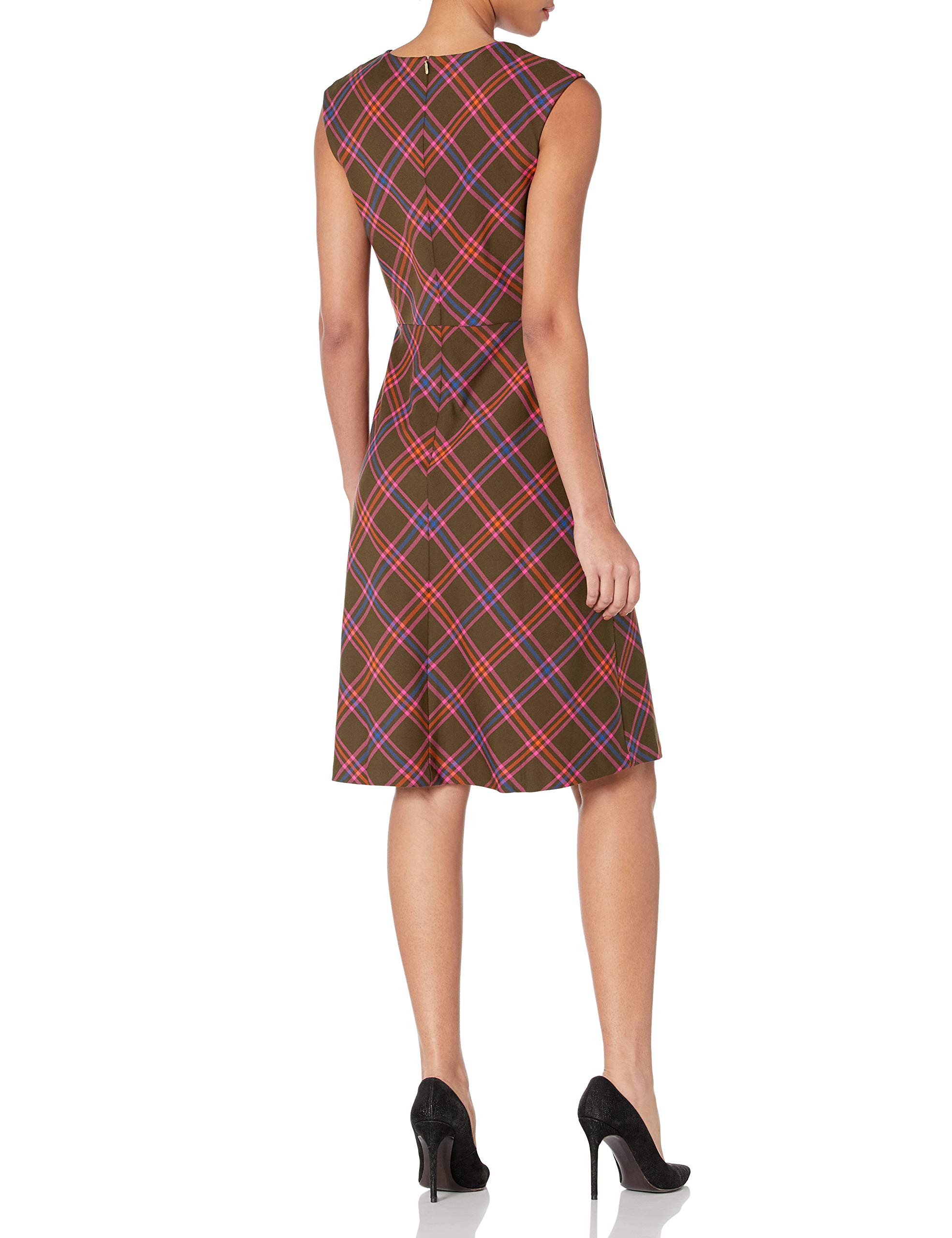Trina Turk Women's A-Line Plaid Dress - Stylish Floral Print Casual & Party Wear for Women | Perfect for Office, Date Night & Special Occasions