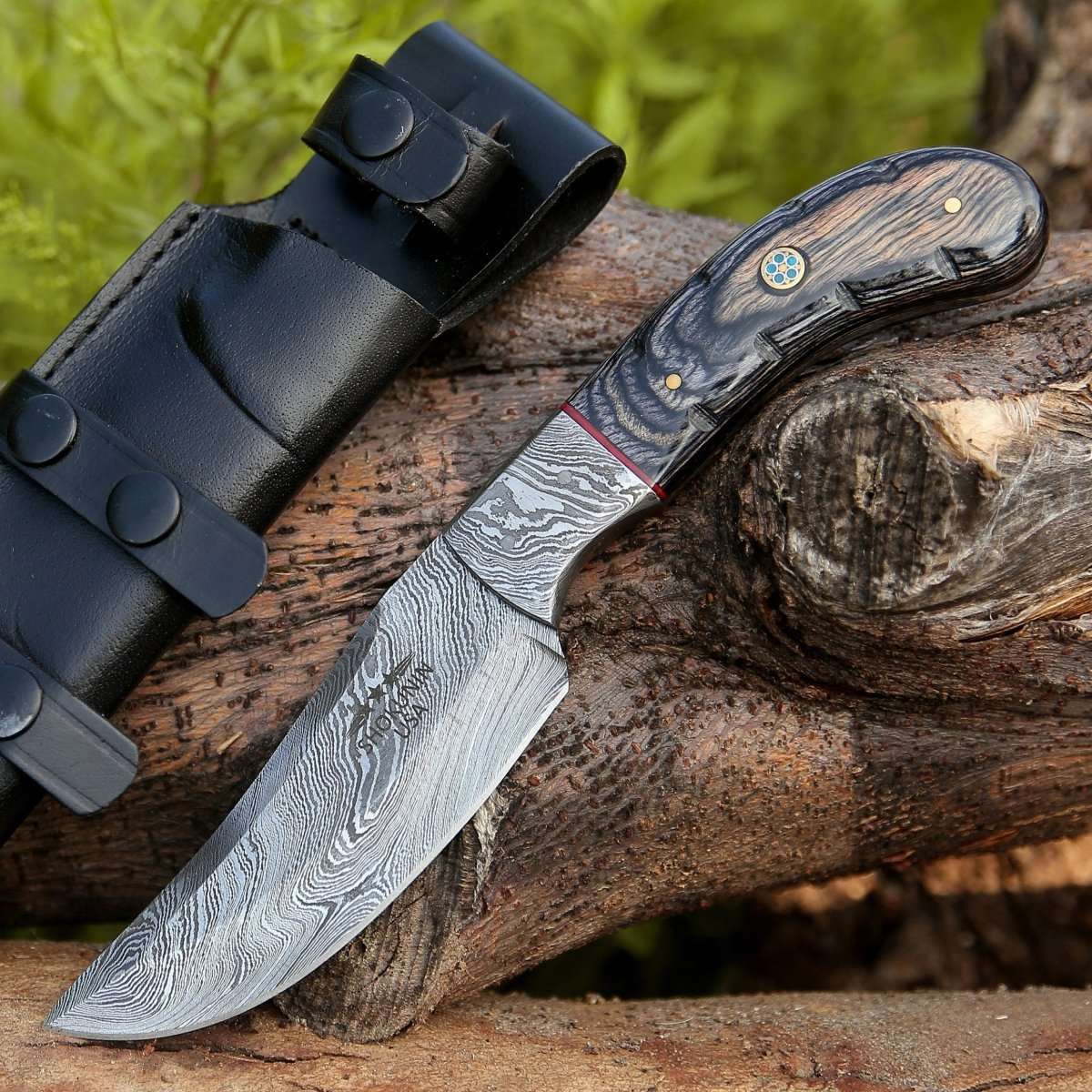Premium Draco Hunting Knife with Pakkawood Handle - Durable Outdoor Survival Knife for Hunting, Camping & Bushcraft - Perfect Gift for Hunters & Outdoorsmen
