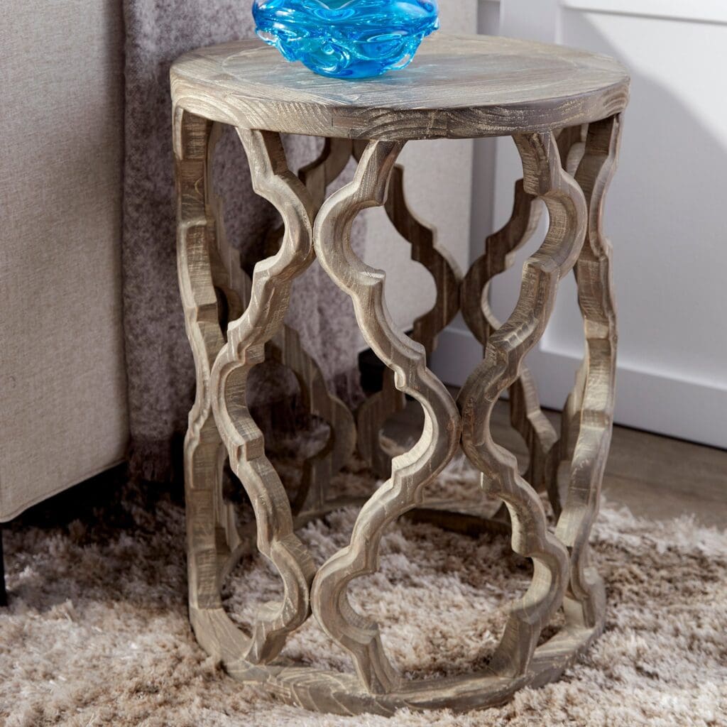 Cyan Design 10223 Sirah Side Table - Weathered Pine Finish Small Accent Table for Living Room, Bedroom & Patio Decor