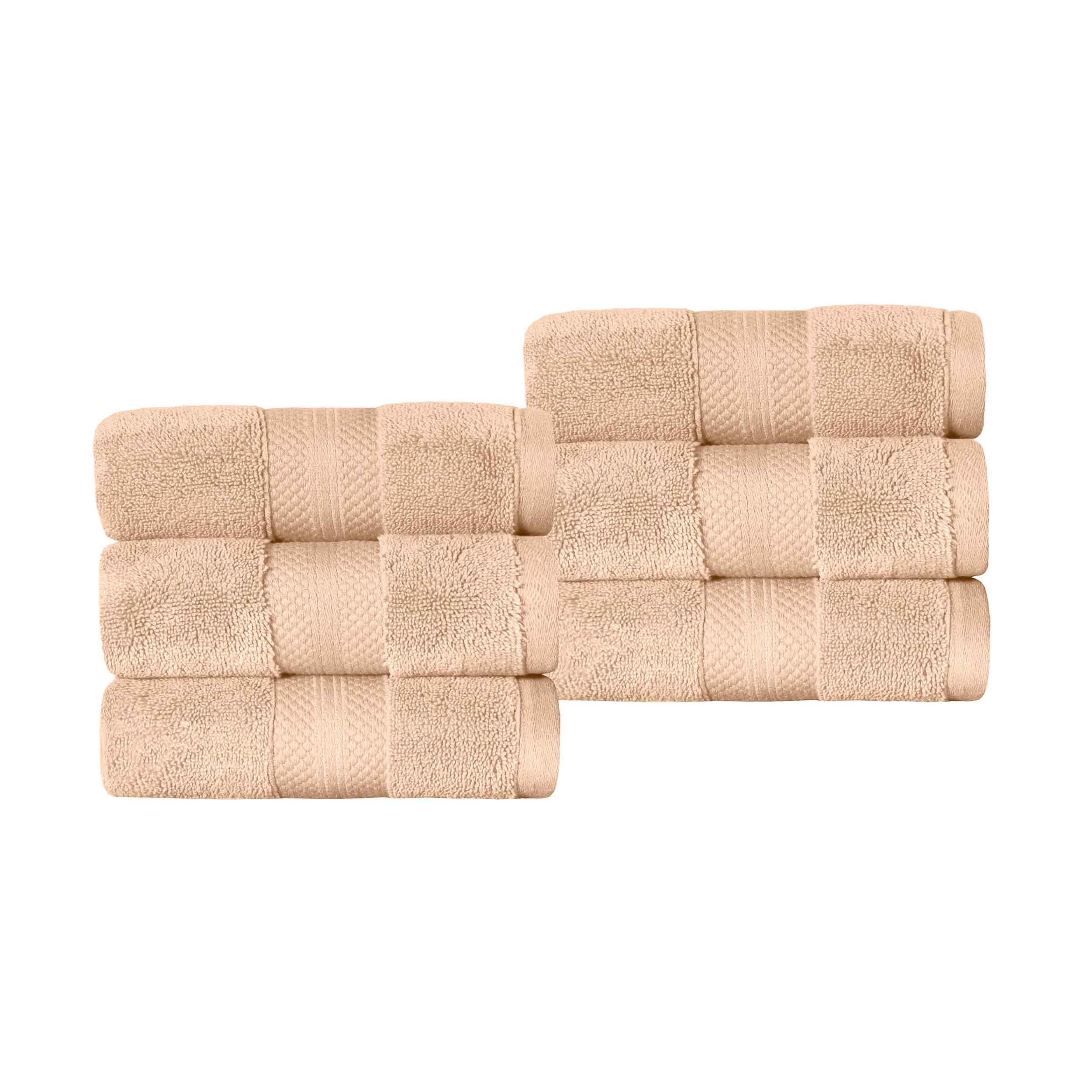 Premium 6-Piece Turkish Cotton Hand Towel Set - Ultra Soft & Absorbent Bath, Kitchen & Guest Towels for Spa, Hotel & Home Use