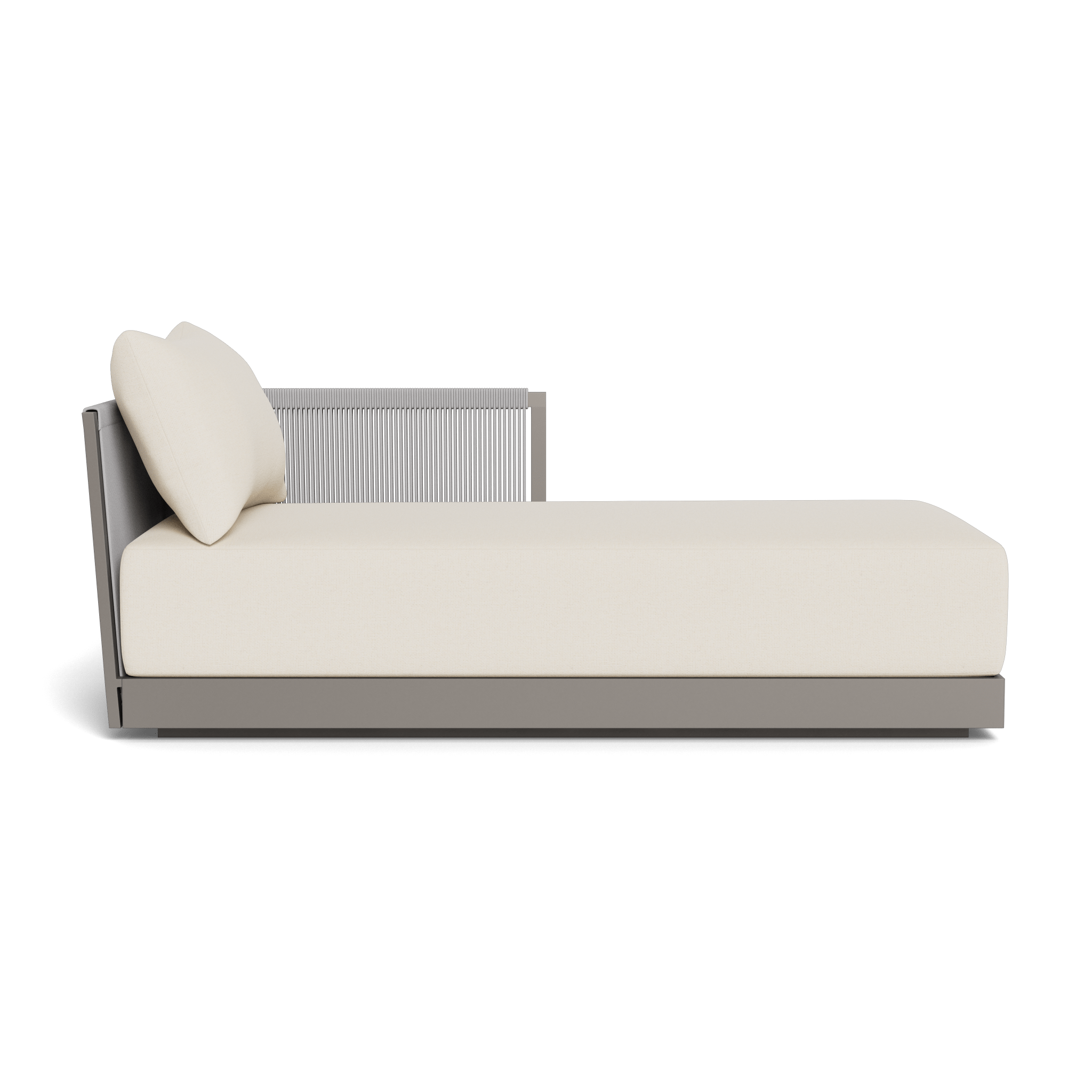 Antigua Chaise Lounge Chair - Modern Right-Arm Accent Chair for Living Room, Bedroom, or Office - Comfortable Upholstered Reading Chair with Sturdy Metal Legs