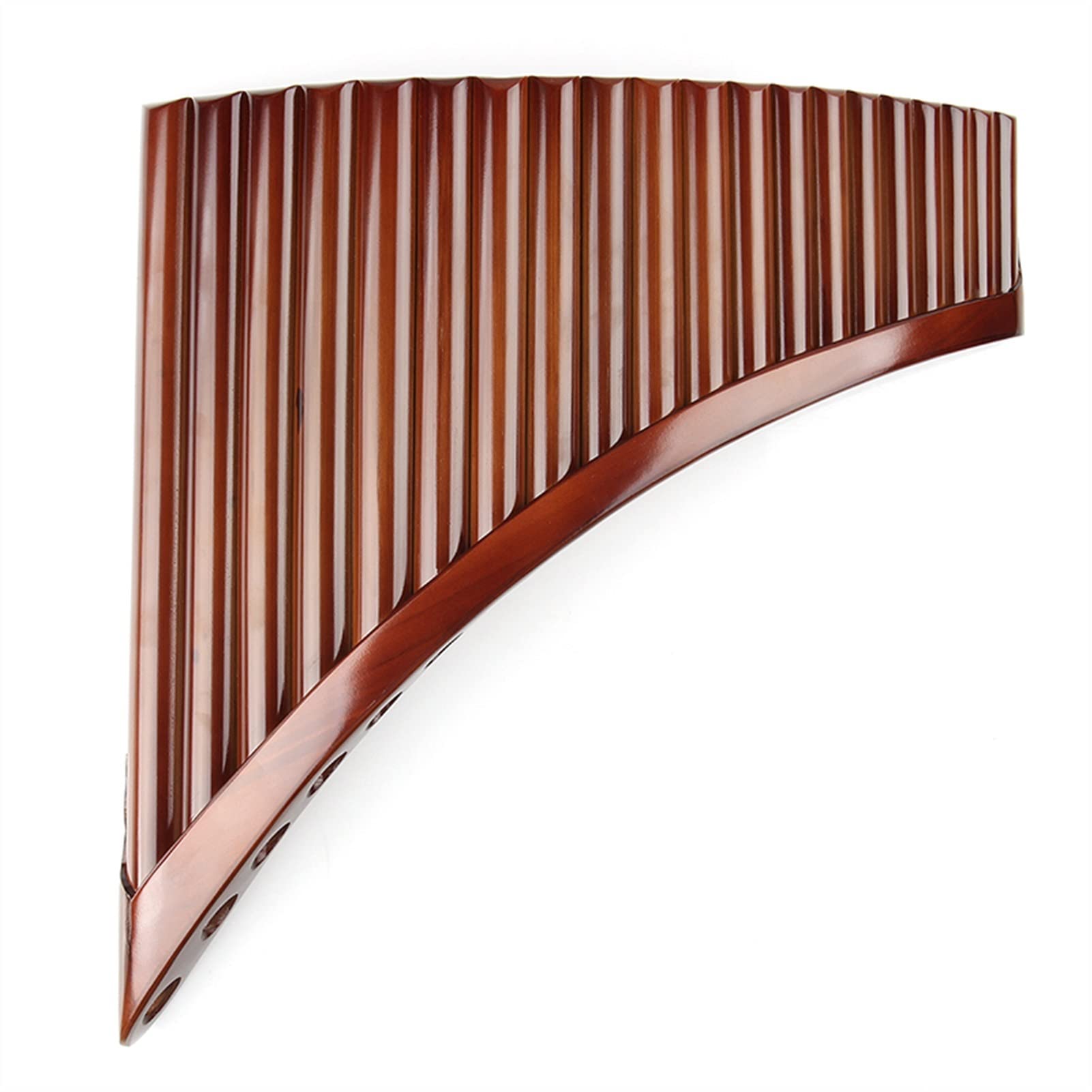 Handmade 20-Pipe Pan Flute - Professional Brown Panpipe Musical Instrument for Performances, Meditation & Relaxation | ZUOMU E Key Pan Flute