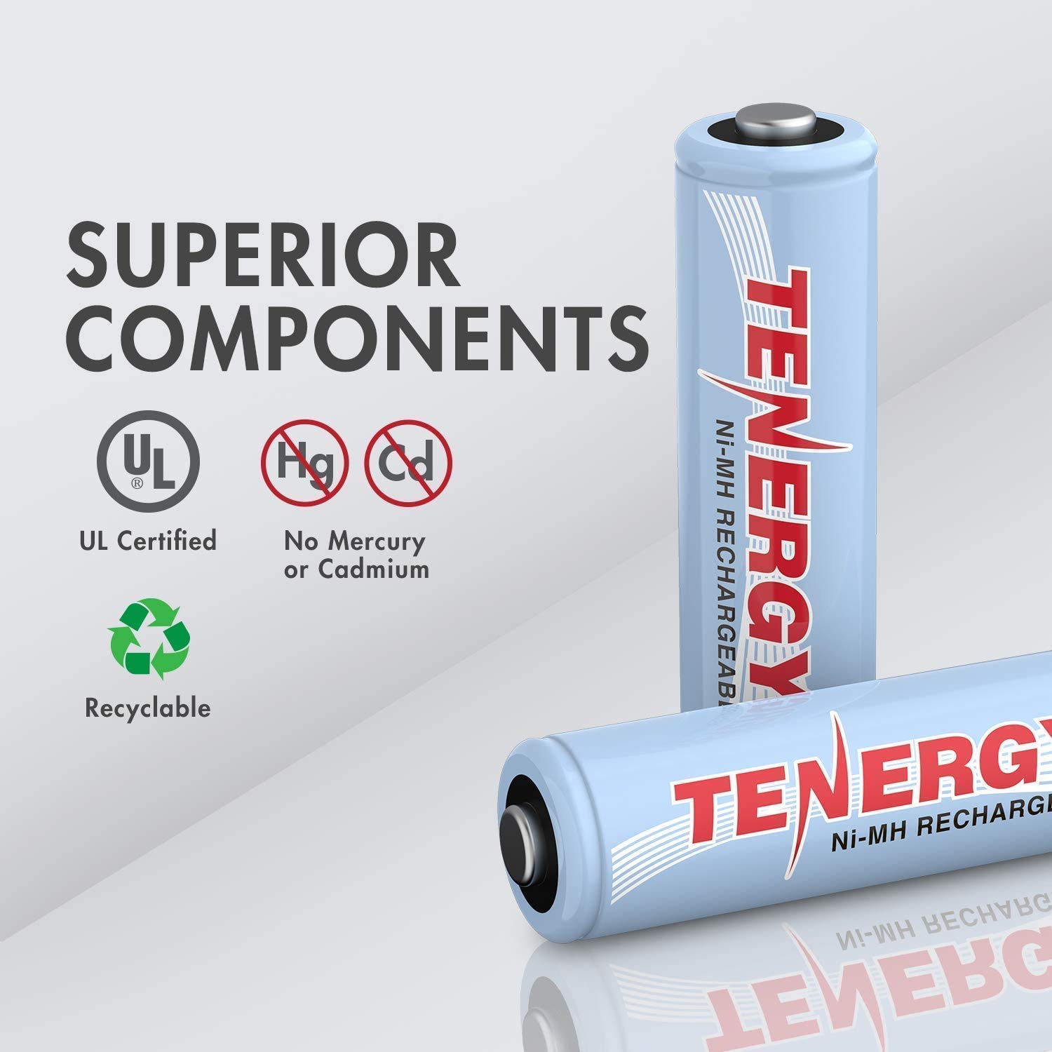 Tenergy 24 Pack 1.2V AA and AAA NiMH Rechargeable Batteries - 12 AA & 12 AAA High Capacity Batteries for Digital Cameras, Wireless Mouse, Remote Controls, Toys and Household Electronics