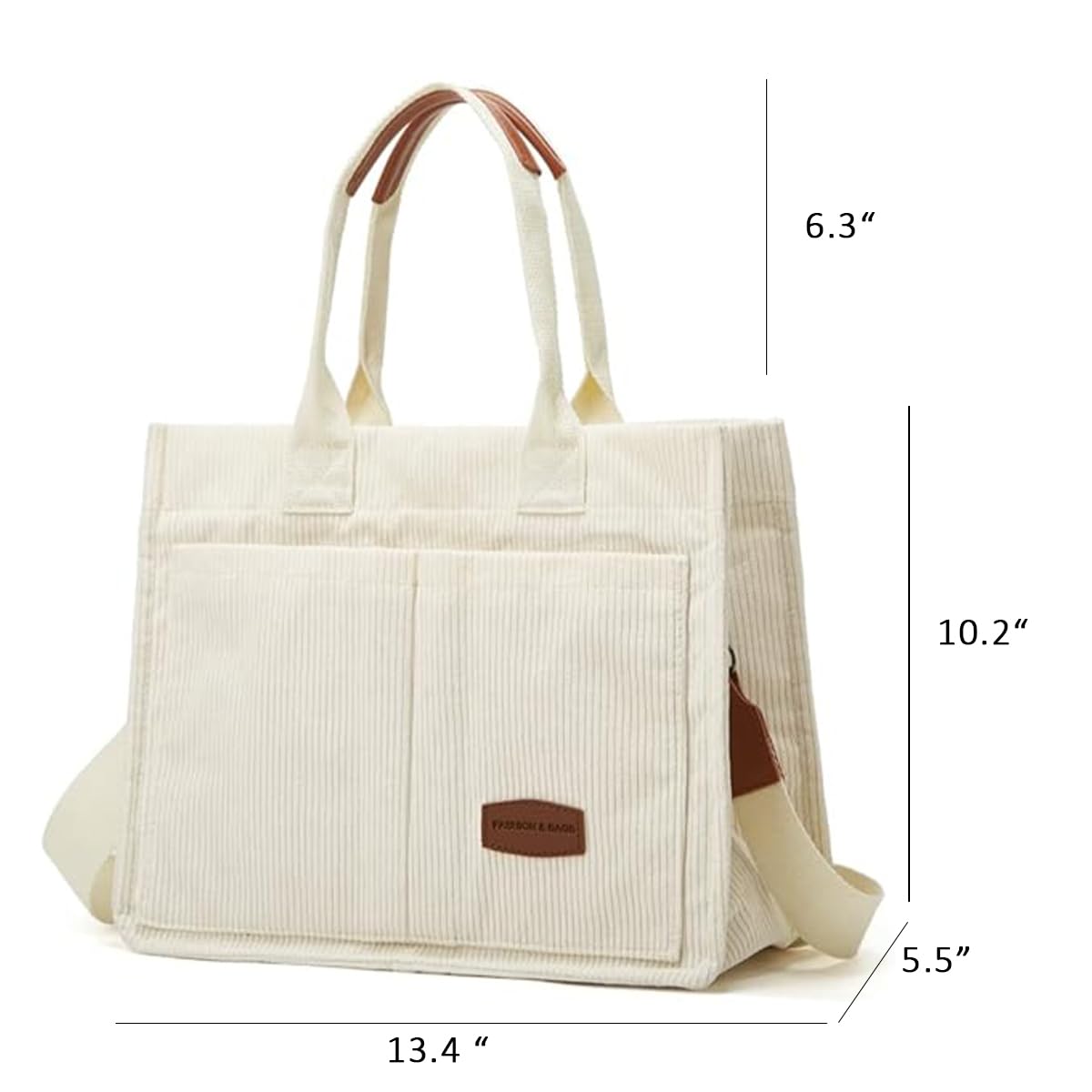 Stylish Women's Corduroy Tote Bag - Casual Hobo Messenger Shoulder Bag with Multiple Pockets | Perfect for Work, Travel, Shopping & Everyday Use