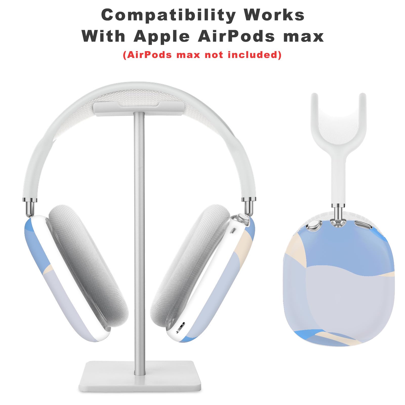 Premium AirPods Max Headphone Case - Soft TPU Skin with Anti-Scratch Protection, Ultra Protective Cover Accessory for Apple AirPods Max | Cute Painted Art Design | Perfect for Travel, Gym & Daily Use