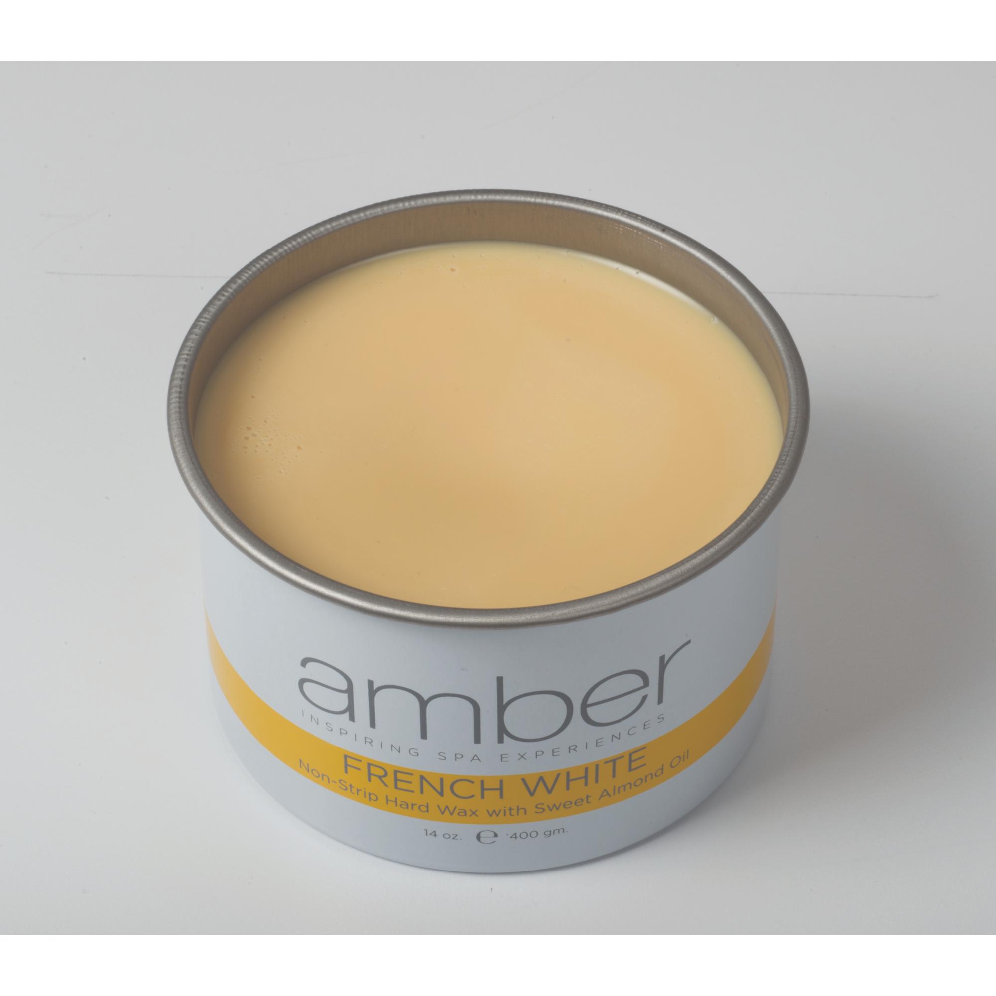 Premium Amber Hard Wax - French White 14 oz for Hair Removal, Smooth Skin at Home & Salon Use