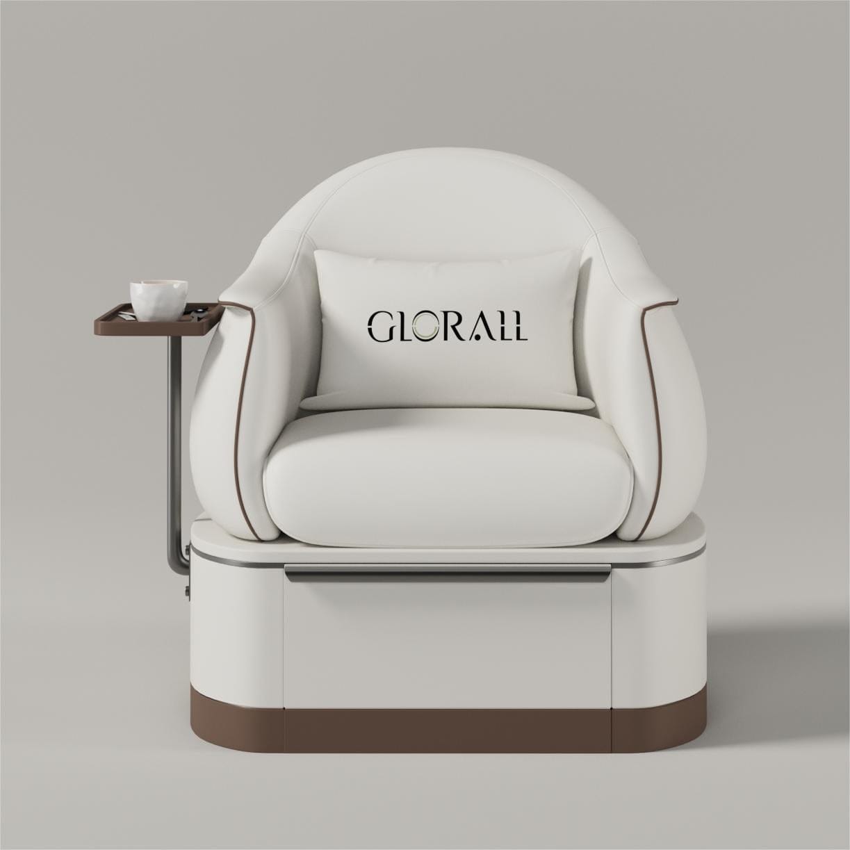 Glorall TR1001 Non-Plumbing Pedicure Chair - Portable Spa Pedicure Station for Salons, Nail Shops & Home Use - Manicure & Foot Care Massage Chair with Adjustable Backrest