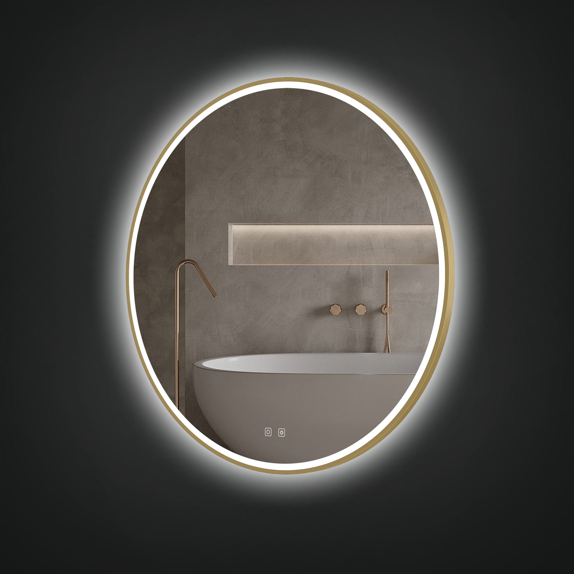 ICO Denver LED Mirror - Modern Bathroom Vanity Mirror with Adjustable Lighting, Anti-Fog & Touch Control - Perfect for Makeup, Shaving & Home Decor