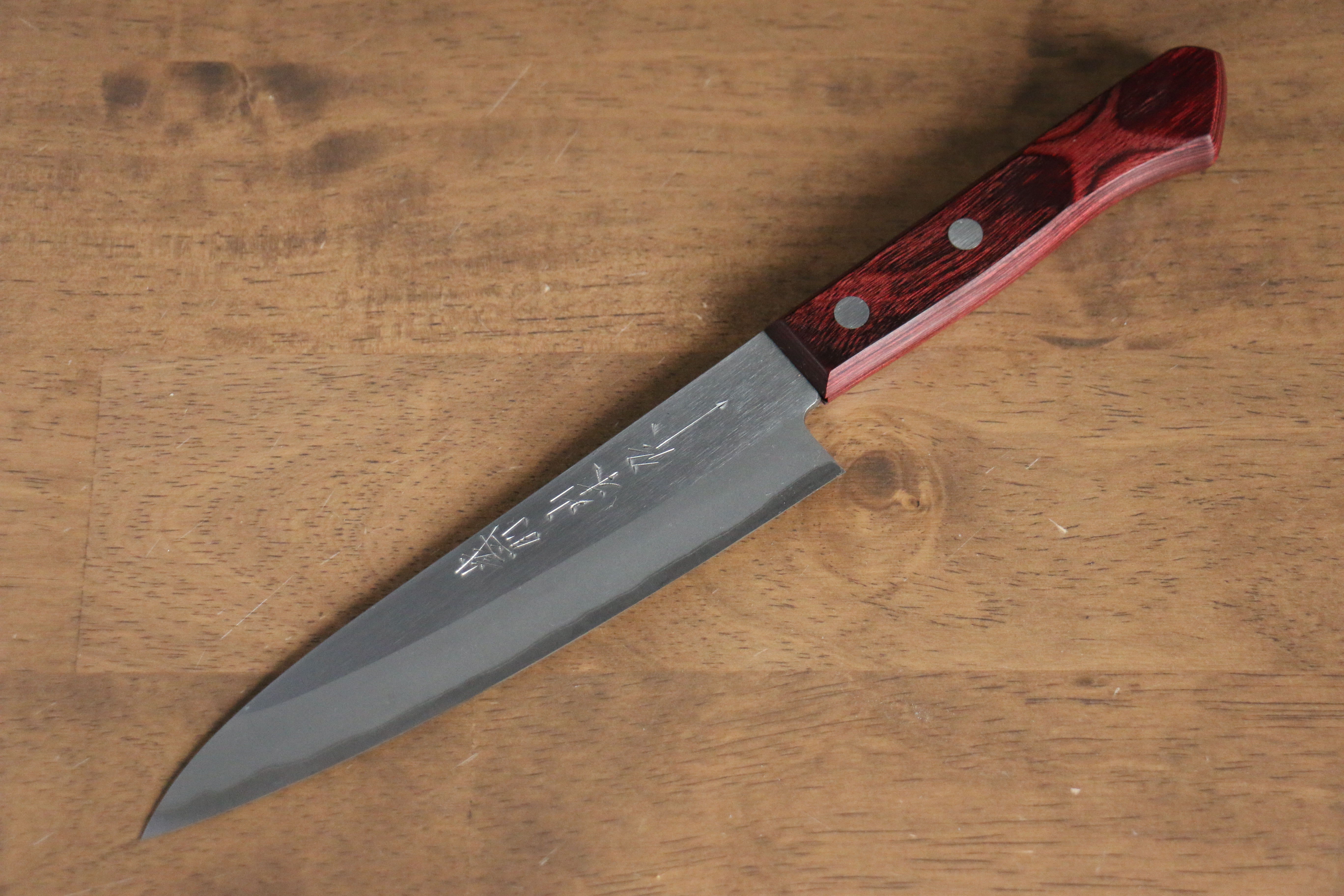 Nao Yamamoto White Steel No.2 Petty Utility Knife 150mm (6 Inch) - Red Pakkawood Handle - Japanese Kitchen Knife for Slicing, Peeling & Precision Cutting - Perfect for Chefs & Home Cooking