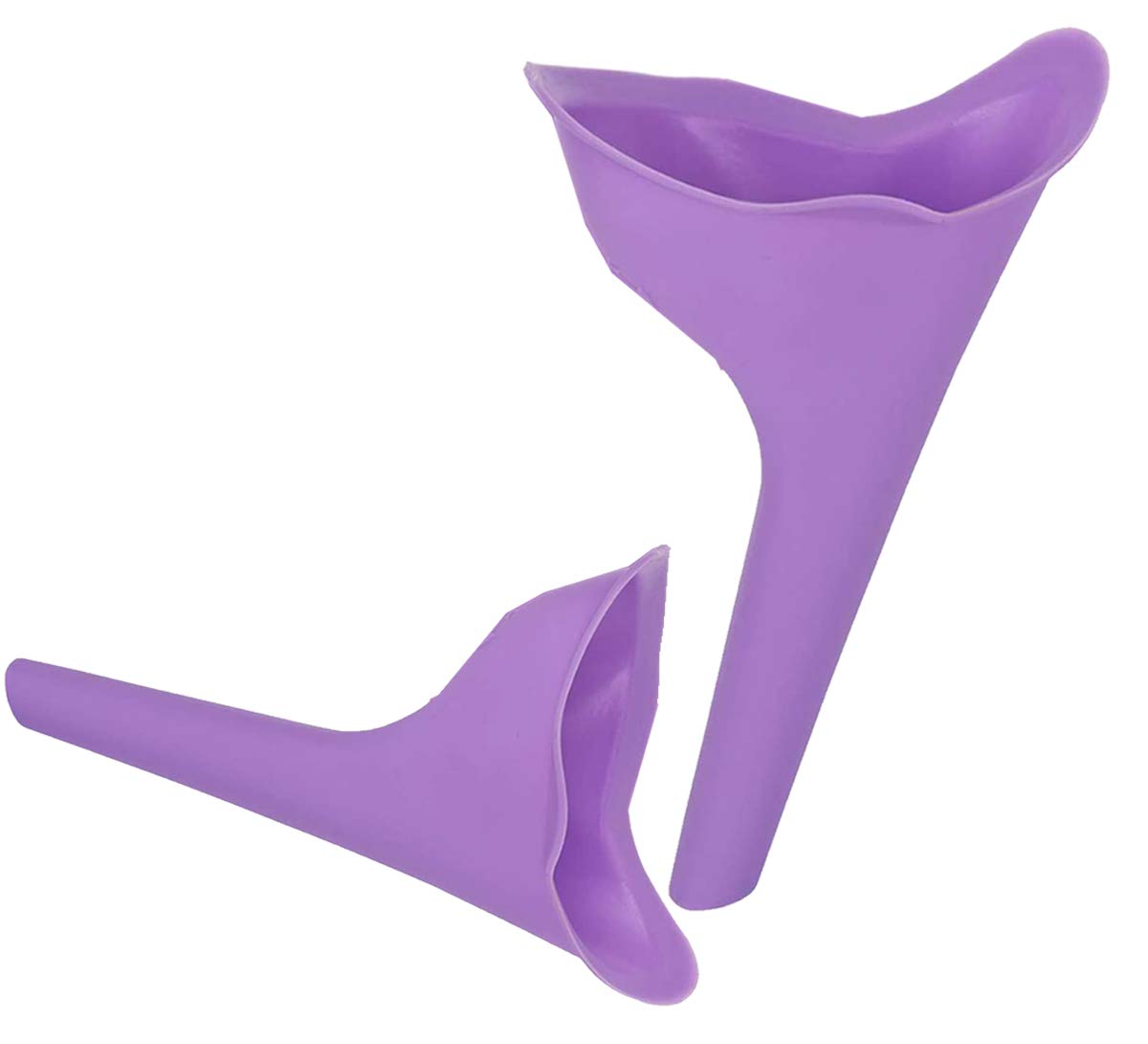 2 Pack Reusable Silicone Female Urination Device - Portable Women's Urinal Funnel for Standing Pee - Camping, Hiking, Travel & Outdoor Activities - Ideal for Road Trips, Festivals & Public Restrooms