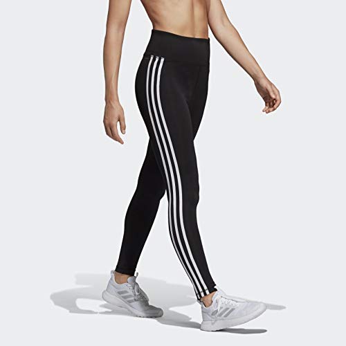 adidas Women's Designed 2 Move 3-Stripes High-Rise Long Tights - Workout Running Yoga Athletic Leggings for Women