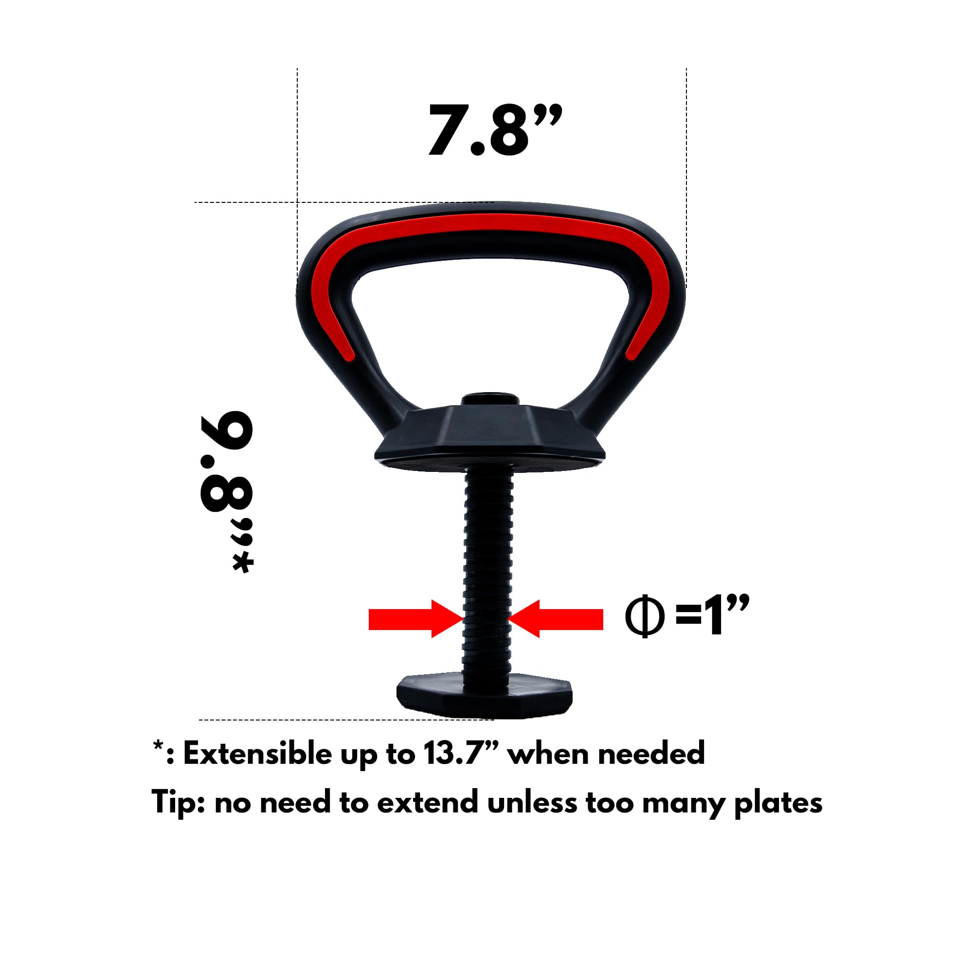 Adjustable Kettlebell Handle Kit with Weight Plates - Home Gym Strength Training Equipment for Beginners | Perfect for CrossFit, HIIT & Full-Body Workouts