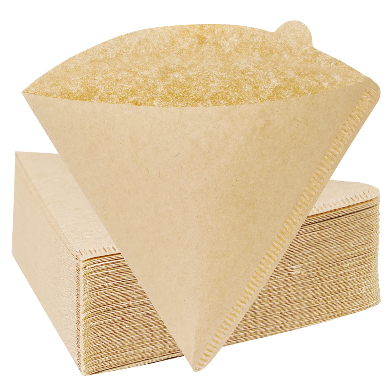 300 Counts Unbleached Natural Paper Cone Coffee Filters - No.2 V60 Pour Over Coffee Filters for 2-4 Cups | Perfect for Home Brewing, Office Use & Specialty Coffee Preparation