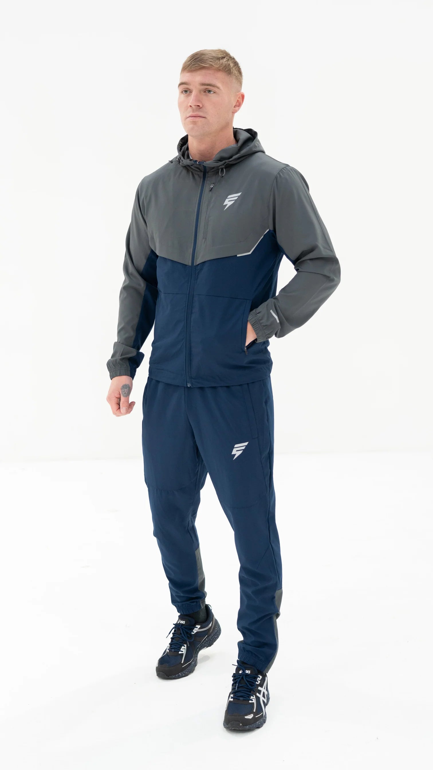 ELUDE TRACK TRACKSUIT - Men's Athletic Running Jogging Outfit Navy/Coal - Perfect for Gym, Workout & Casual Streetwear