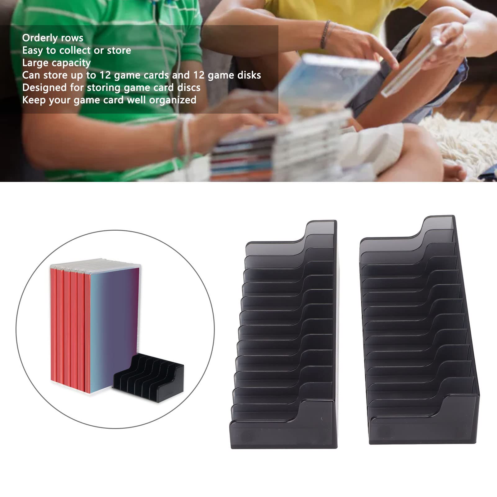 EBTOOLS Multi-Functional Game Card & Disk Storage Rack - Display Holder Organizer for Nintendo Switch & Switch Lite - Perfect for Gaming Room, Bedroom & Office Organization