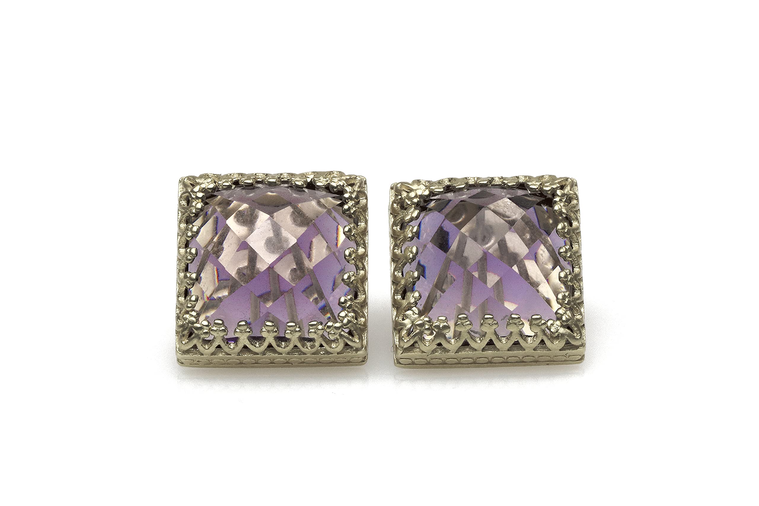 925 Sterling Silver Amethyst Stud Earrings for Women - Elegant Anemone Jewelry for Birthday, Anniversary & Bridal Shower Gifts - Perfect for Everyday Wear, Date Nights & Special Occasions - Comes with Gift Box