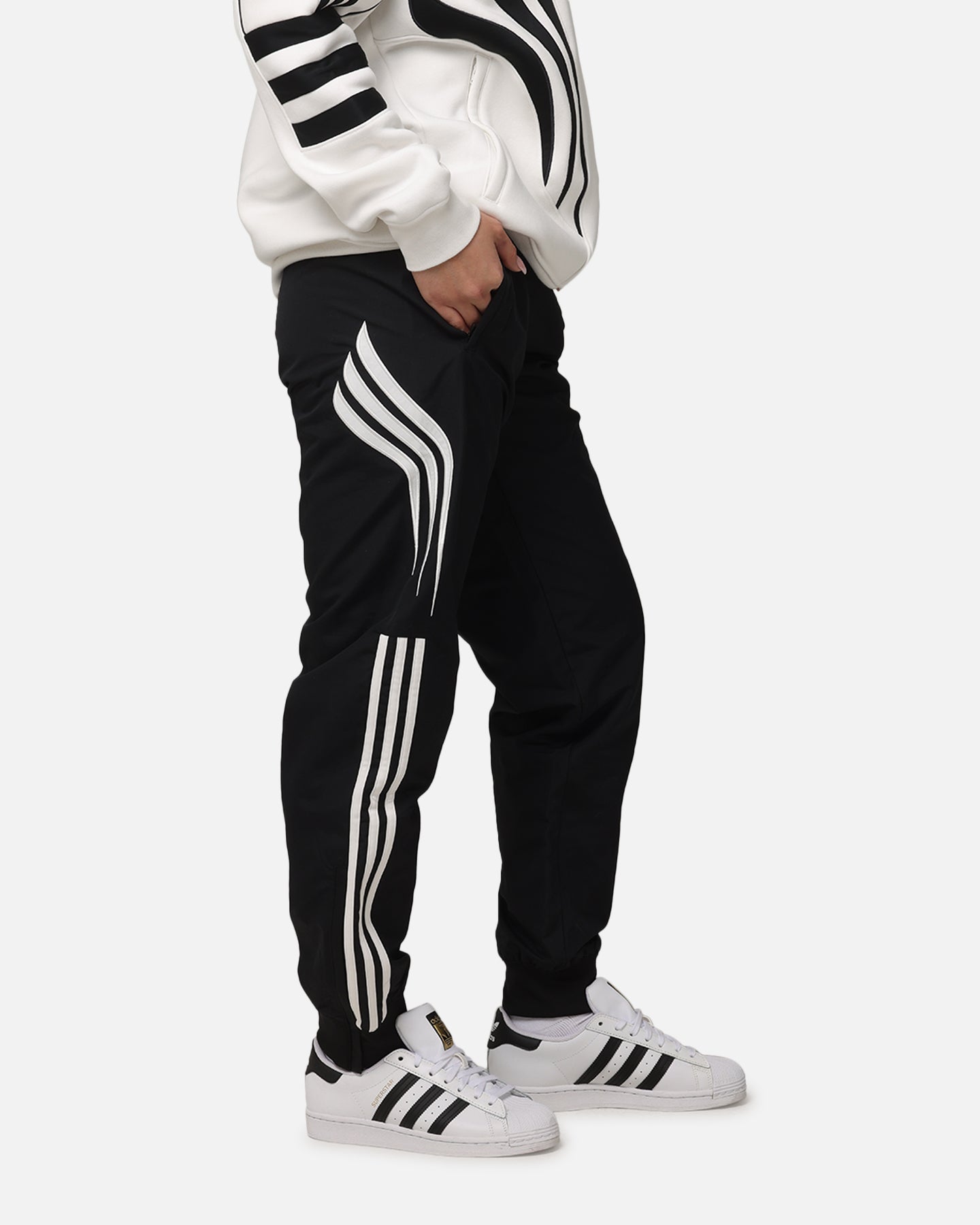 Adidas Q3 Atlanta Track Pants for Men - Black Athletic Joggers with Comfort Fit for Running, Workout & Casual Wear