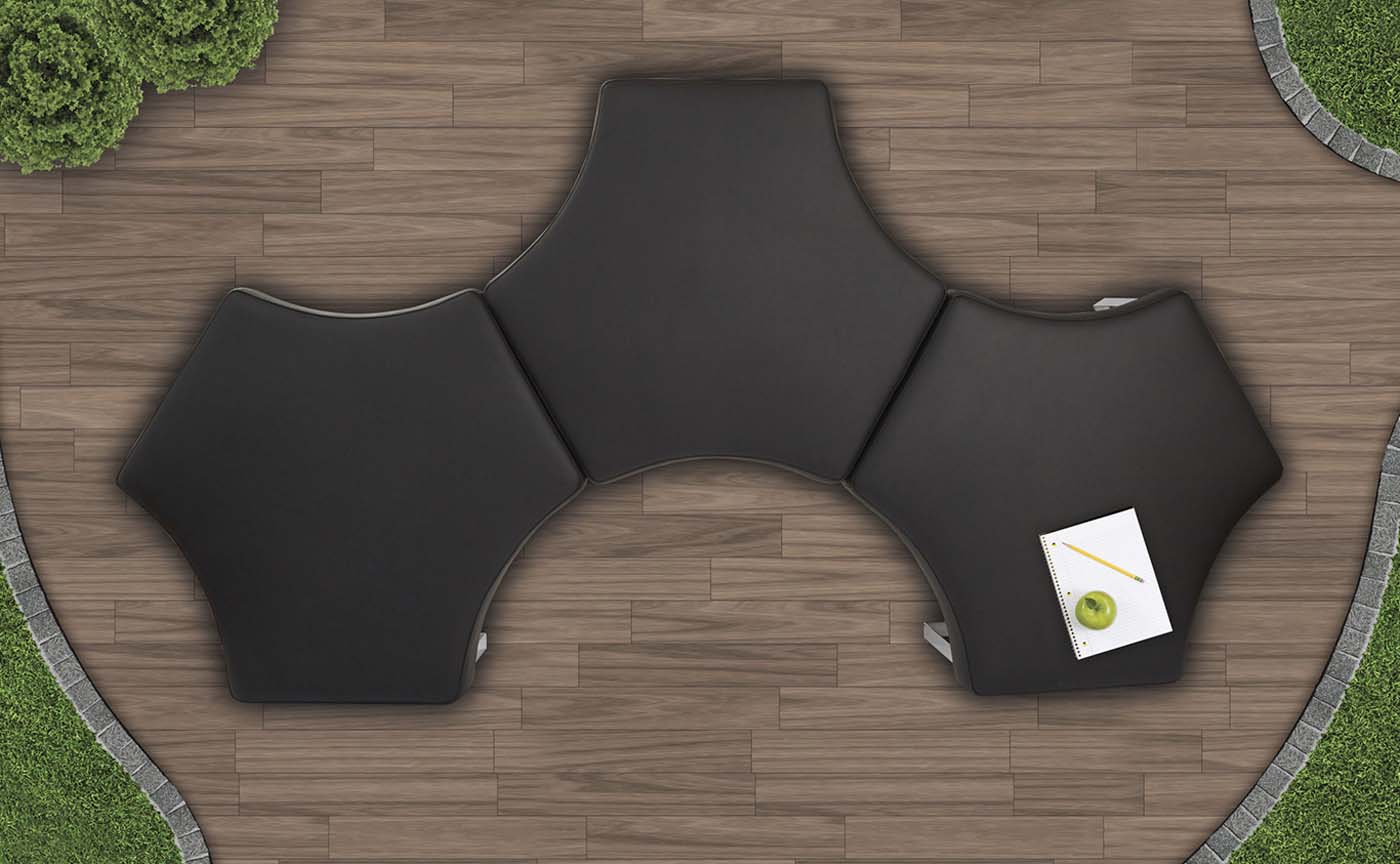 Office Star OSP Furniture® Meetup Lounge Module Fabric Sofa - Modern Office Seating Solution [MUP51] - Perfect for Conference Rooms, Waiting Areas & Collaborative Workspaces